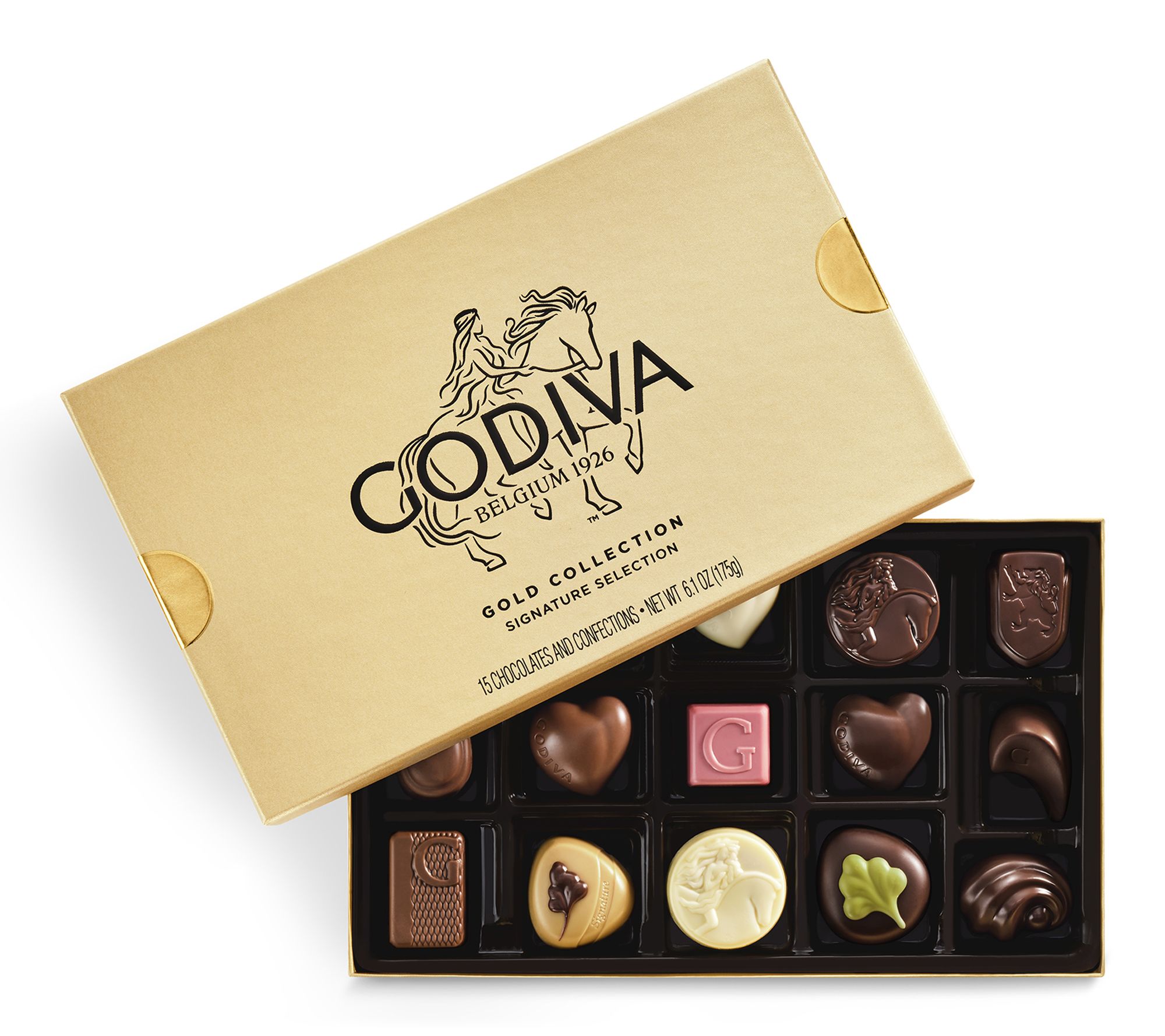 Godiva Assorted Chocolate Gold Gift Box, 15pc.
