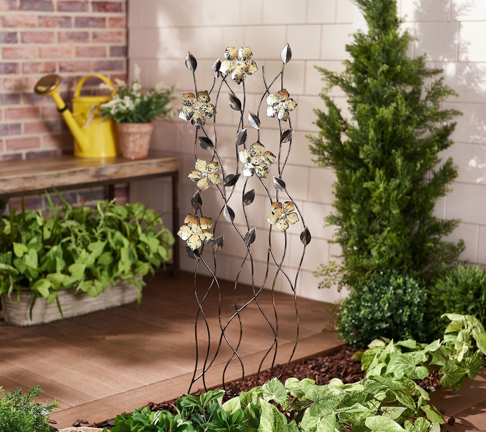 As Is Plow & Hearth 40" x 12" Copper Finished Metal Trellis