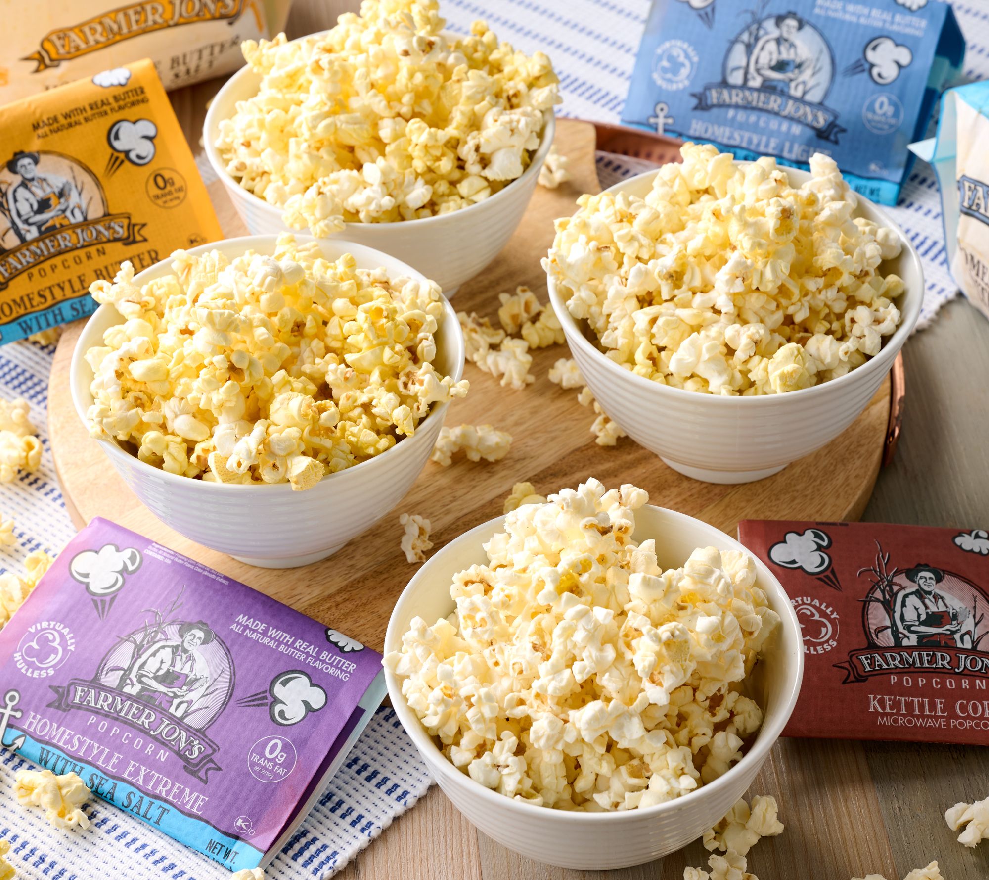 Farmer Jon's (12) 3.5oz Bags Homestyle Microwave Popcorn