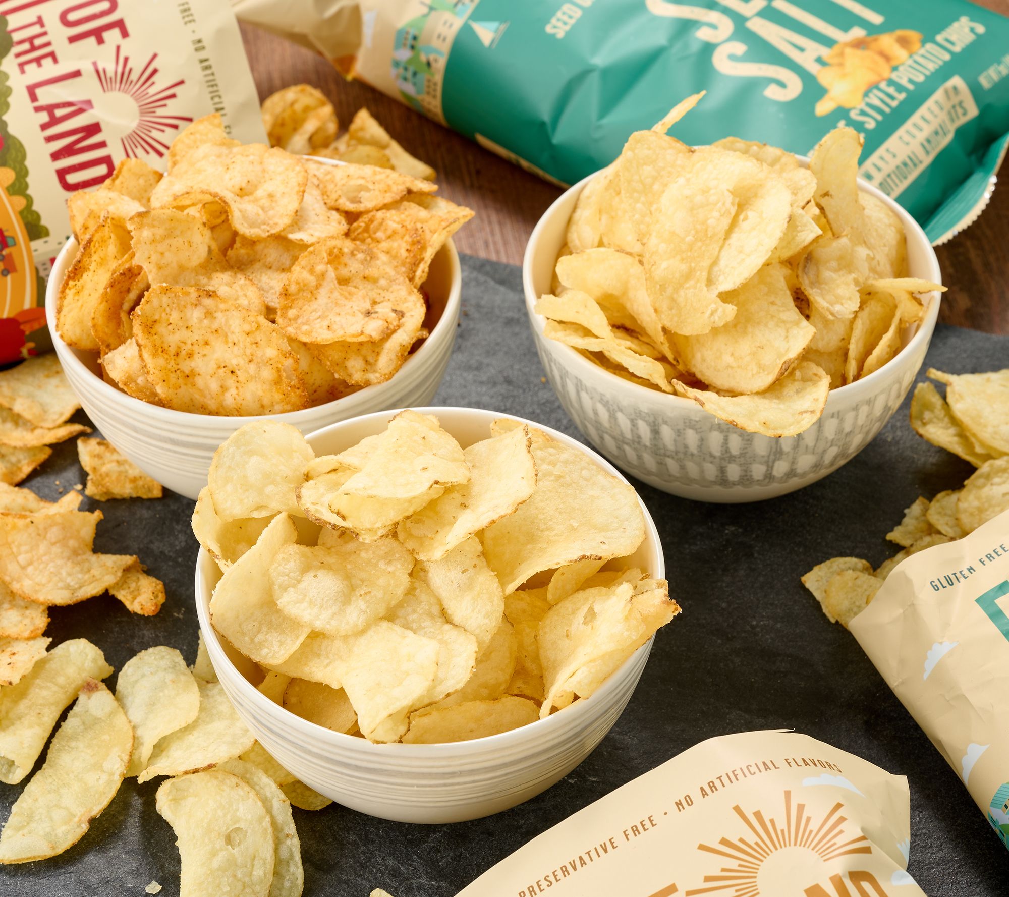 Fat of the Land (4) Bags Beef Tallow Kettle Style Potato Chips