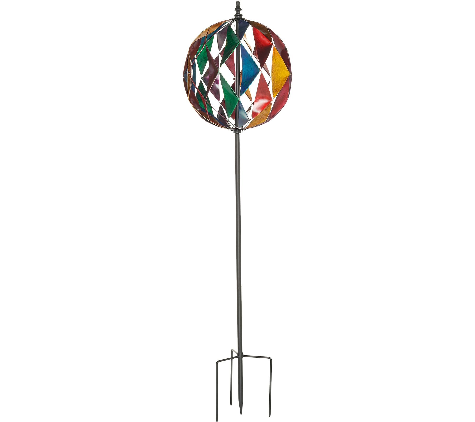 Plow & Hearth Diamond Globe Wind Spinner - Page 1 — QVC.com