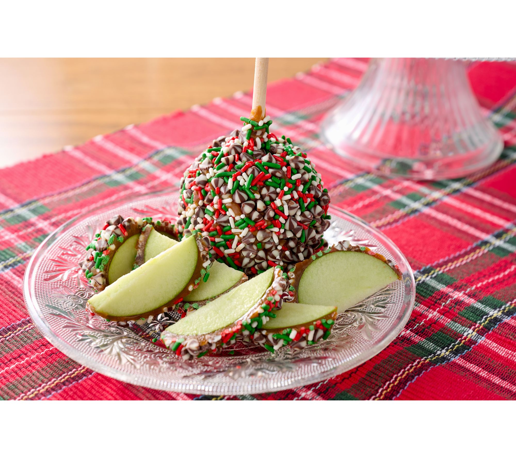 Mrs.Prindable's 7 Piece Individual Size Holiday Swirl Caramel Apples