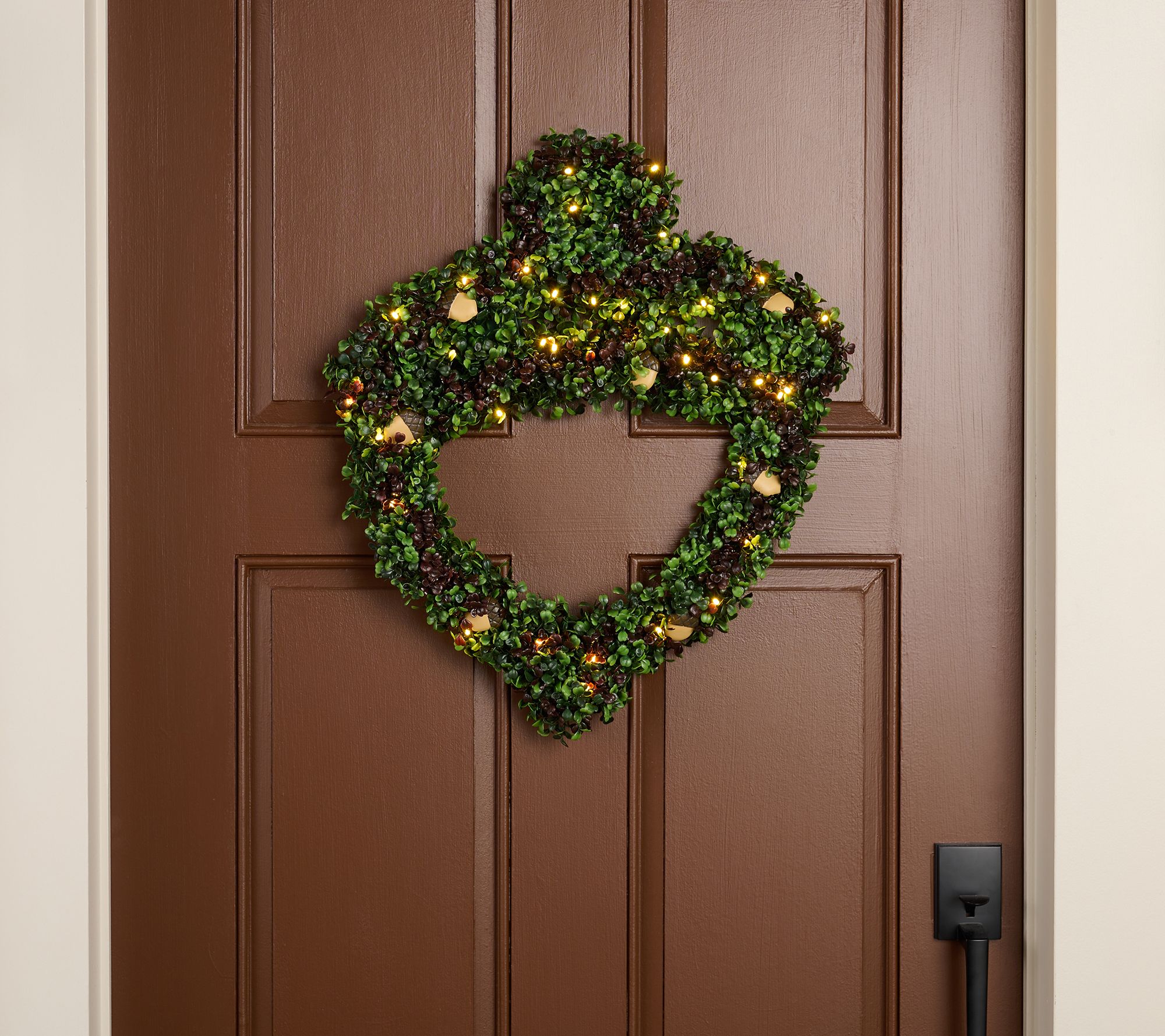 Girl Next Door Faux Boxwood Fall Harvest Wreath