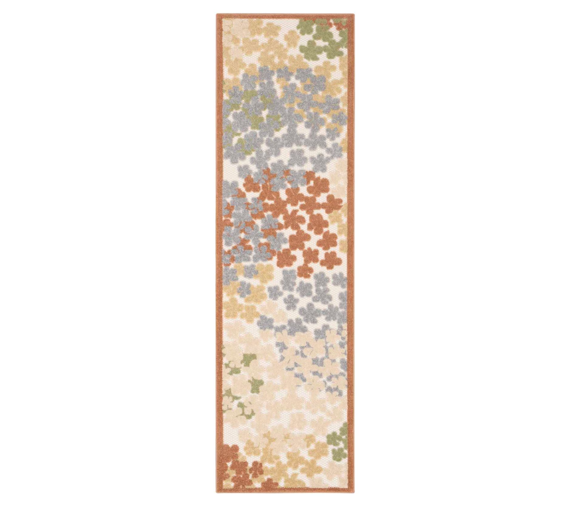 Nourison Home Hydrangea Print Indoor/Outdoor 2'2" x 7'6" Rug