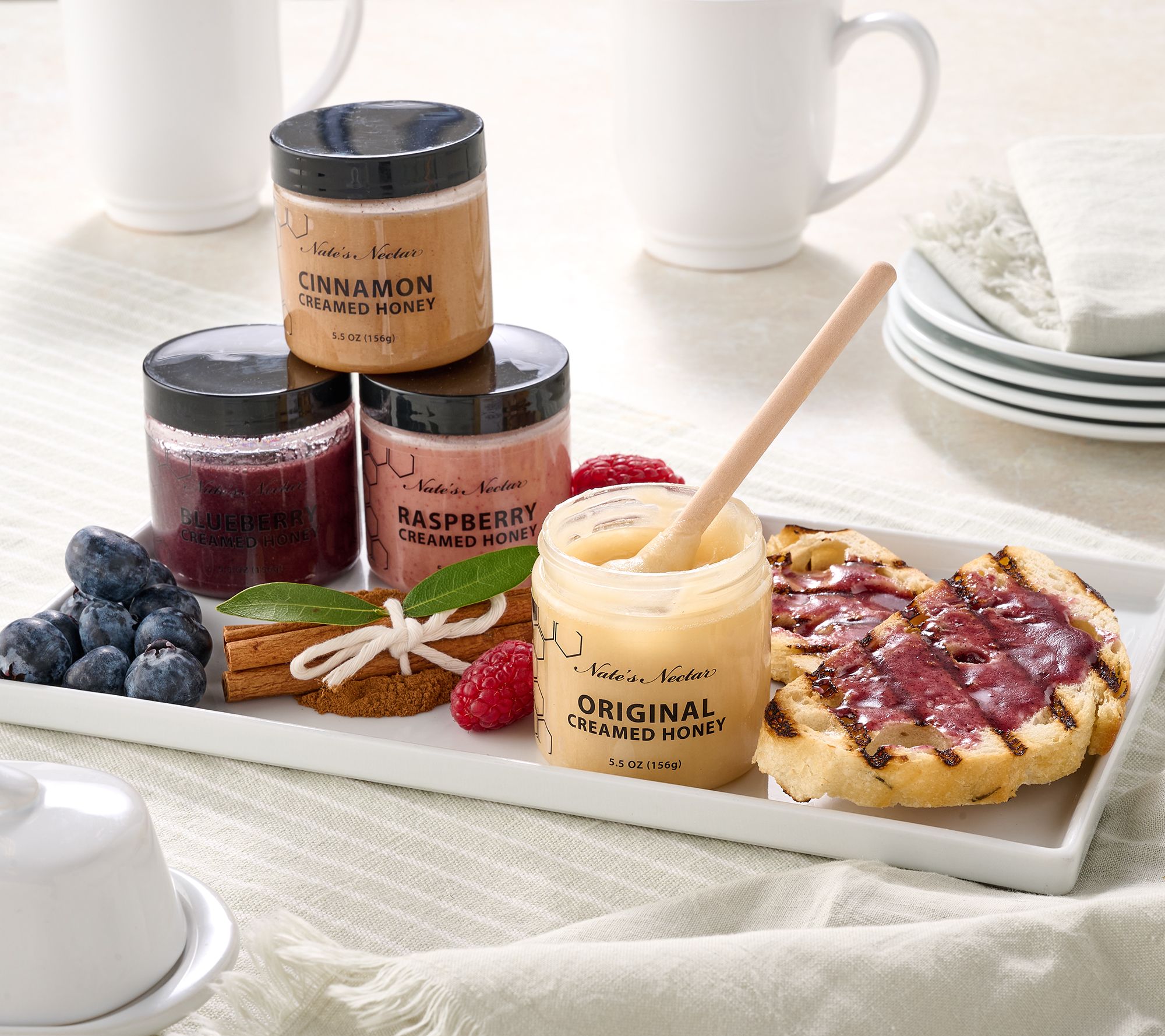 Nate's Nectar (4) 5.5 oz Jars of Creamed Honey