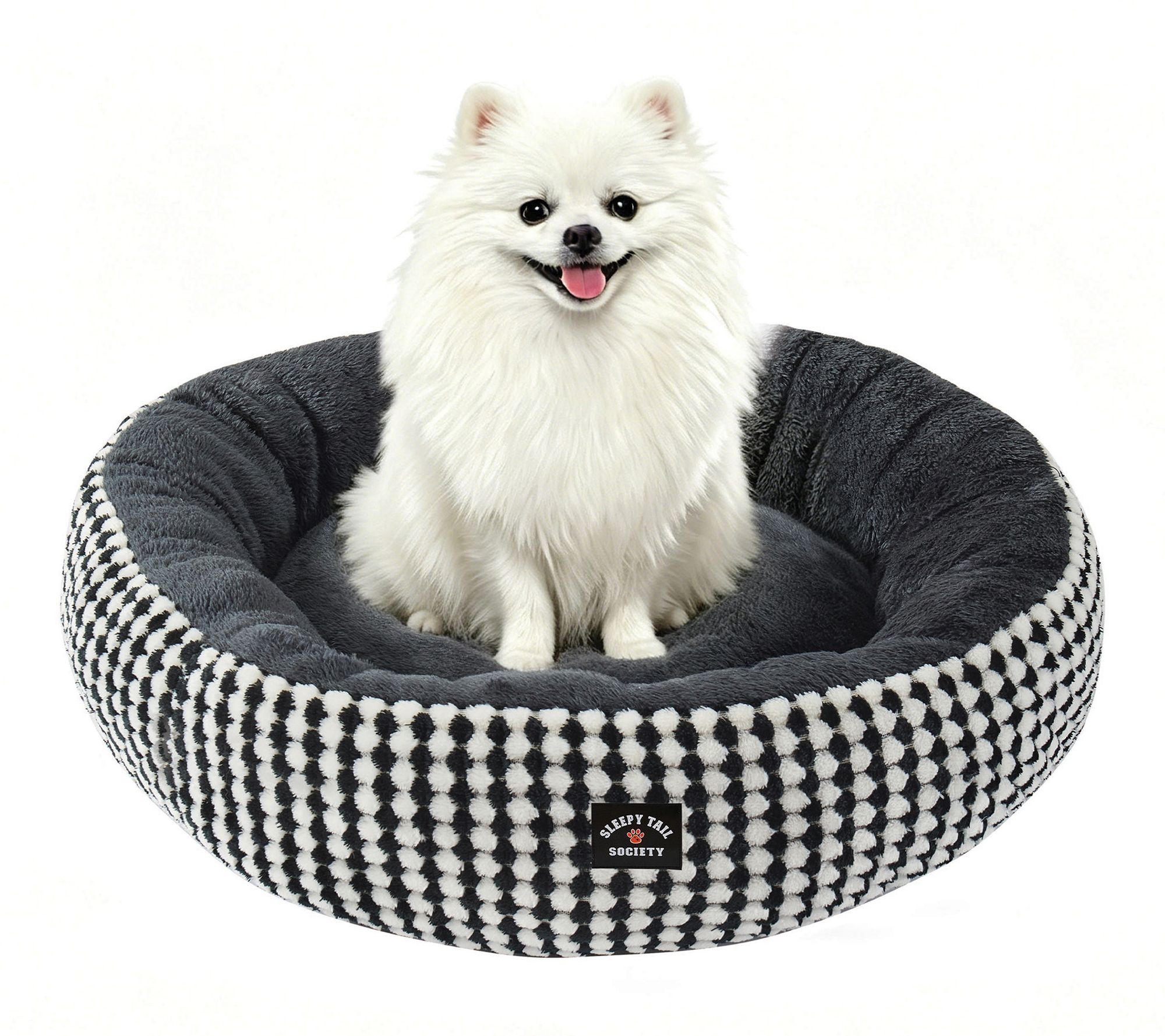 Sleepy Tail Society 20" Scrappy Round Pet Bed