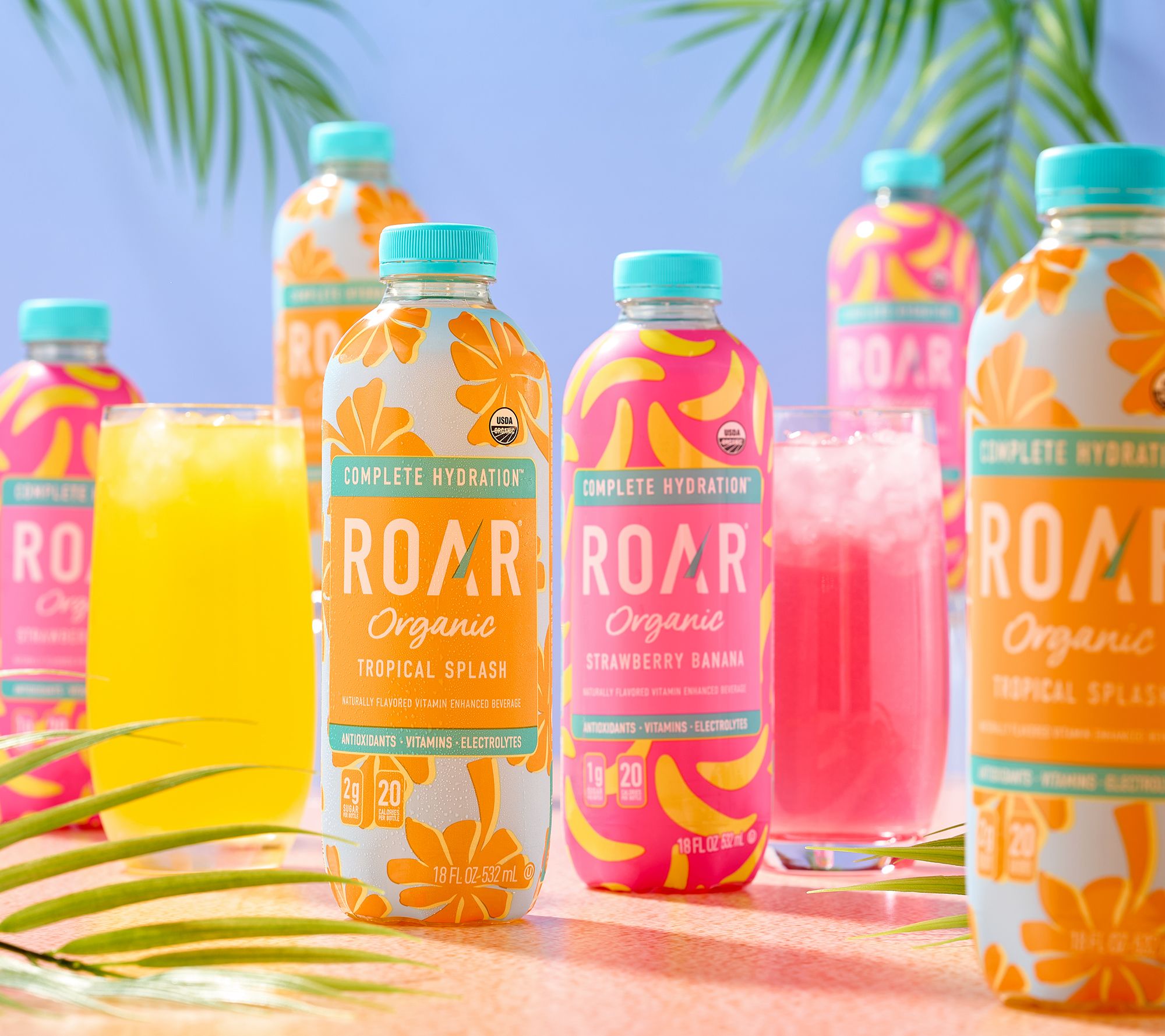  Roar Organic (24) 18-oz Btls Vitamin & Electrolyte Beverages