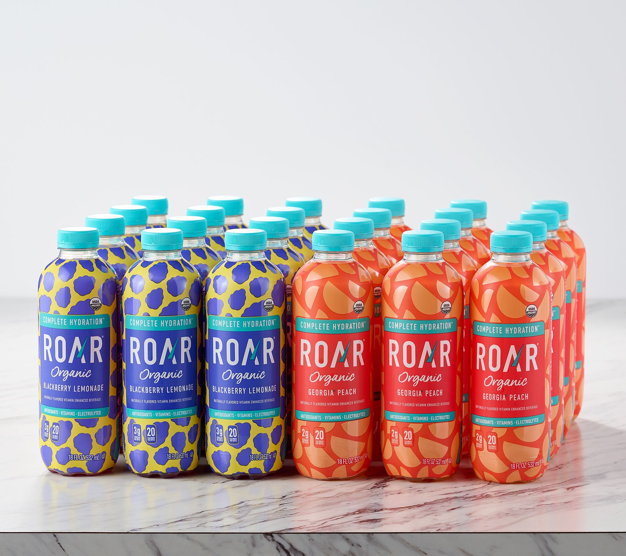 Roar Organic (24) 18-oz Btls Vitamin & Electrolyte Beverages