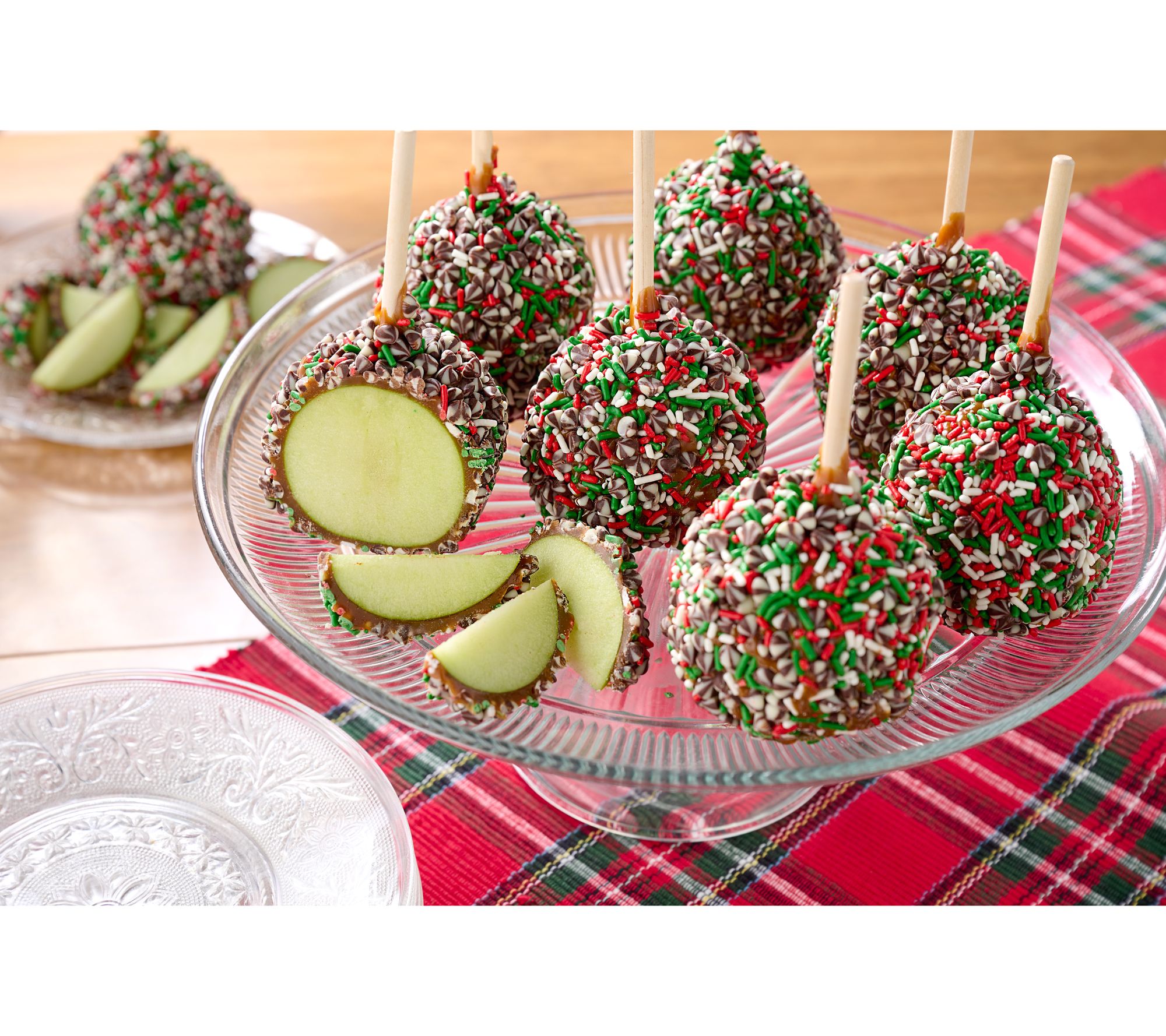 Mrs.Prindable's 14 Piece Individual Size Holiday Swirl Caramel Apples