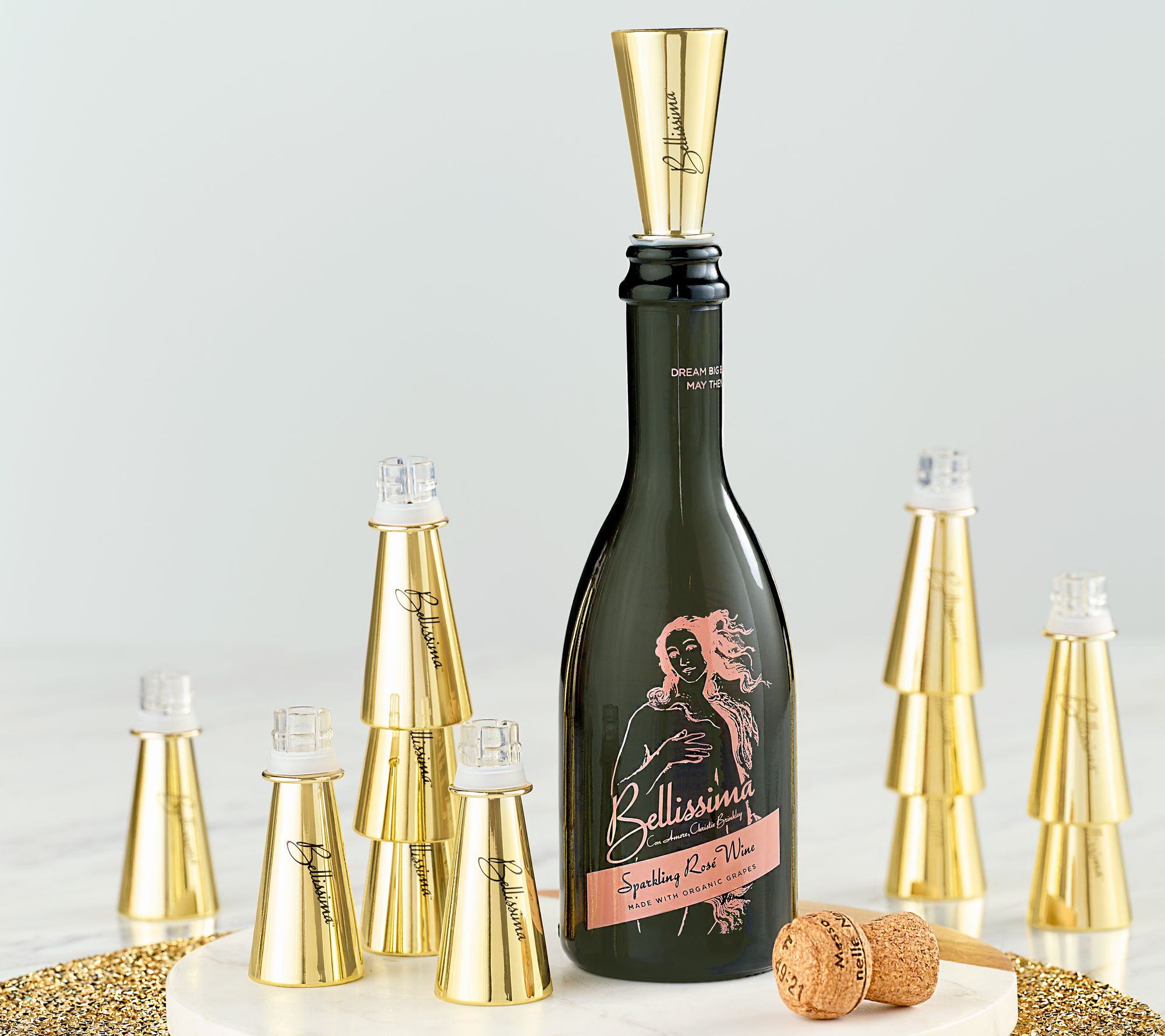 Bellissima by Christie Brinkley 12Btls 375ml Sparkling Wines w/Sippers - QVC.com