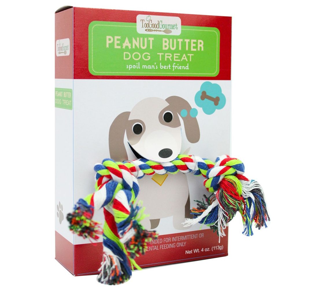 Too Good Gourmet Set of 2 Dog Treats and Rope Toys