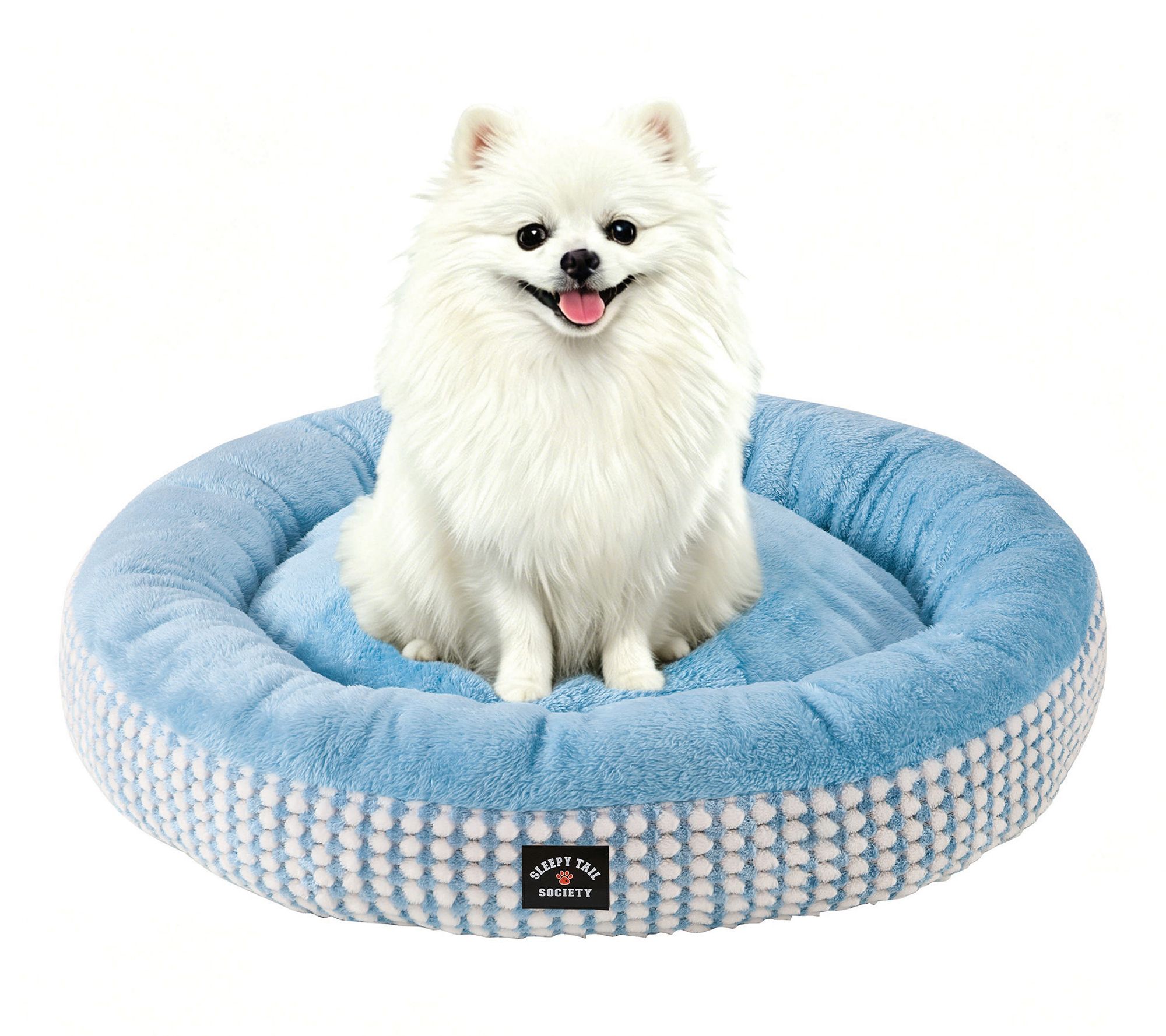 Sleepy Tail Society 25" Scrappy Round Pet Bed