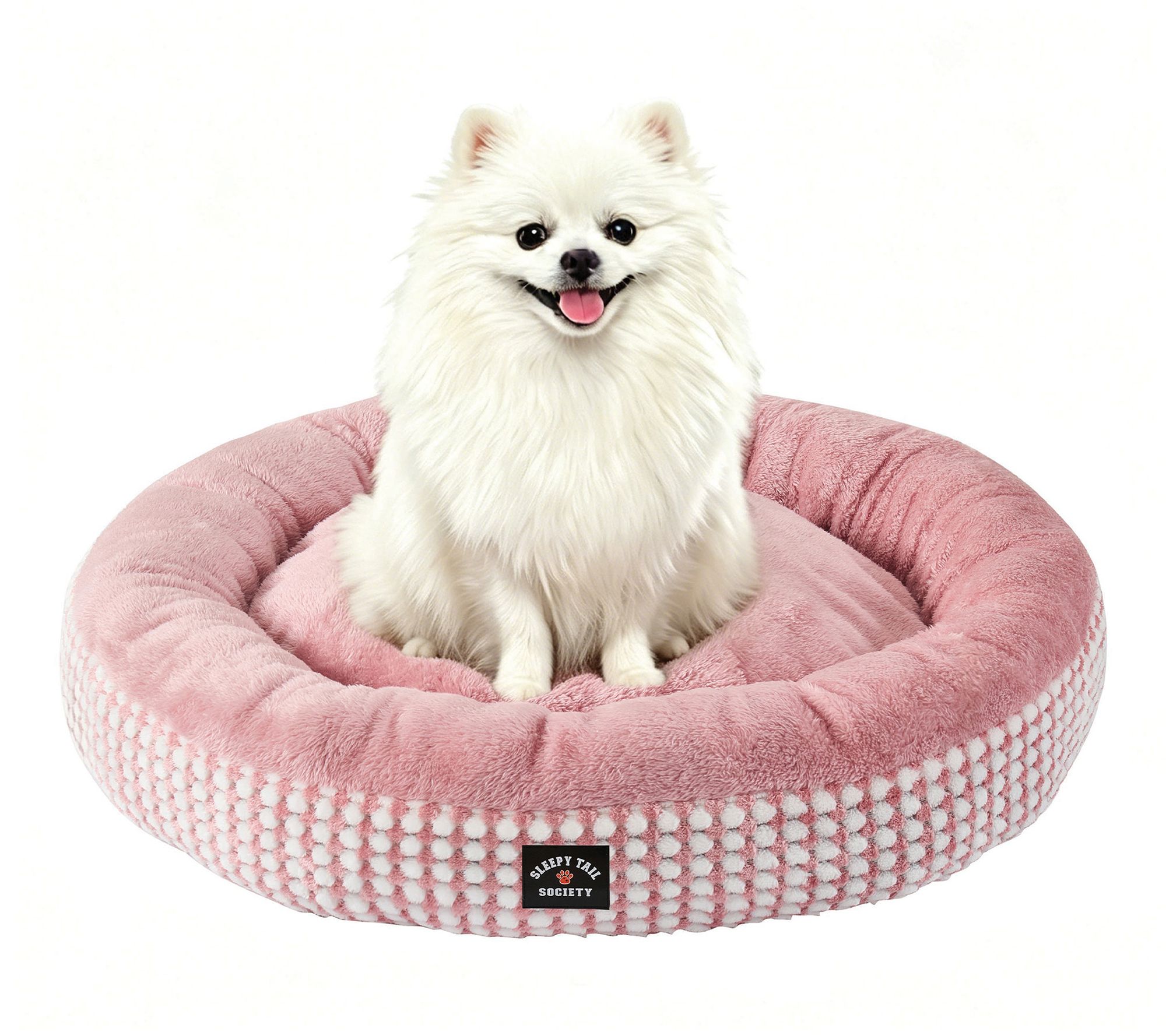 Sleepy Tail Society 25" Scrappy Round Pet Bed