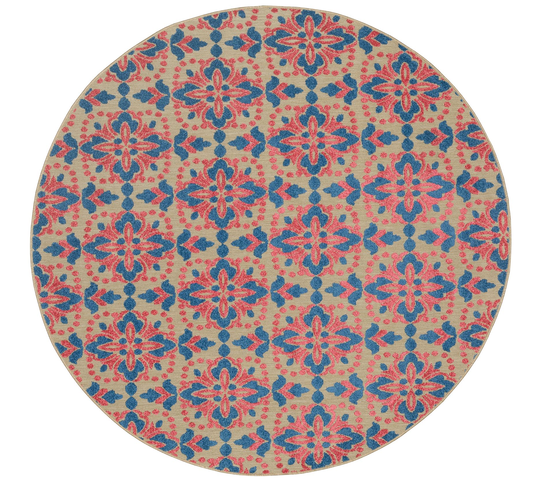 Ultimate Innovations California Villa 94" Round In/Outdoor Rug