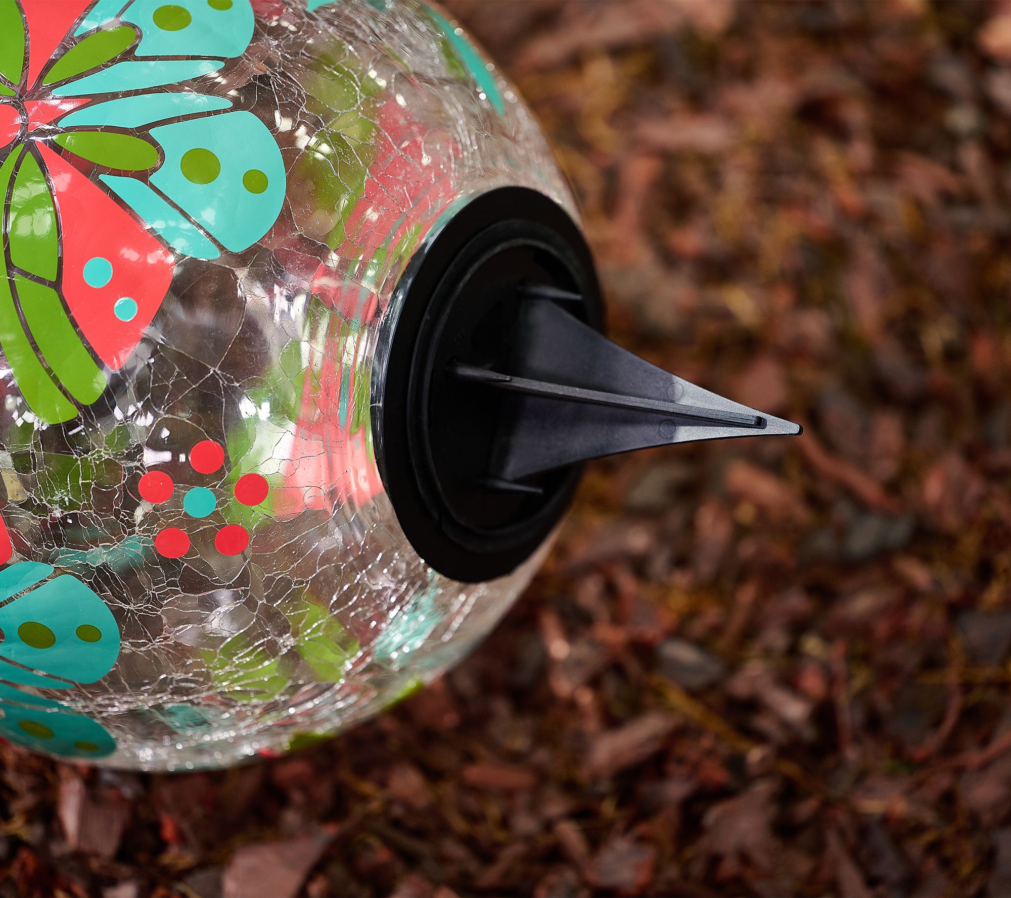 Temptations Outdoor Centertaining Crackled Glass 10" Gazing Ball