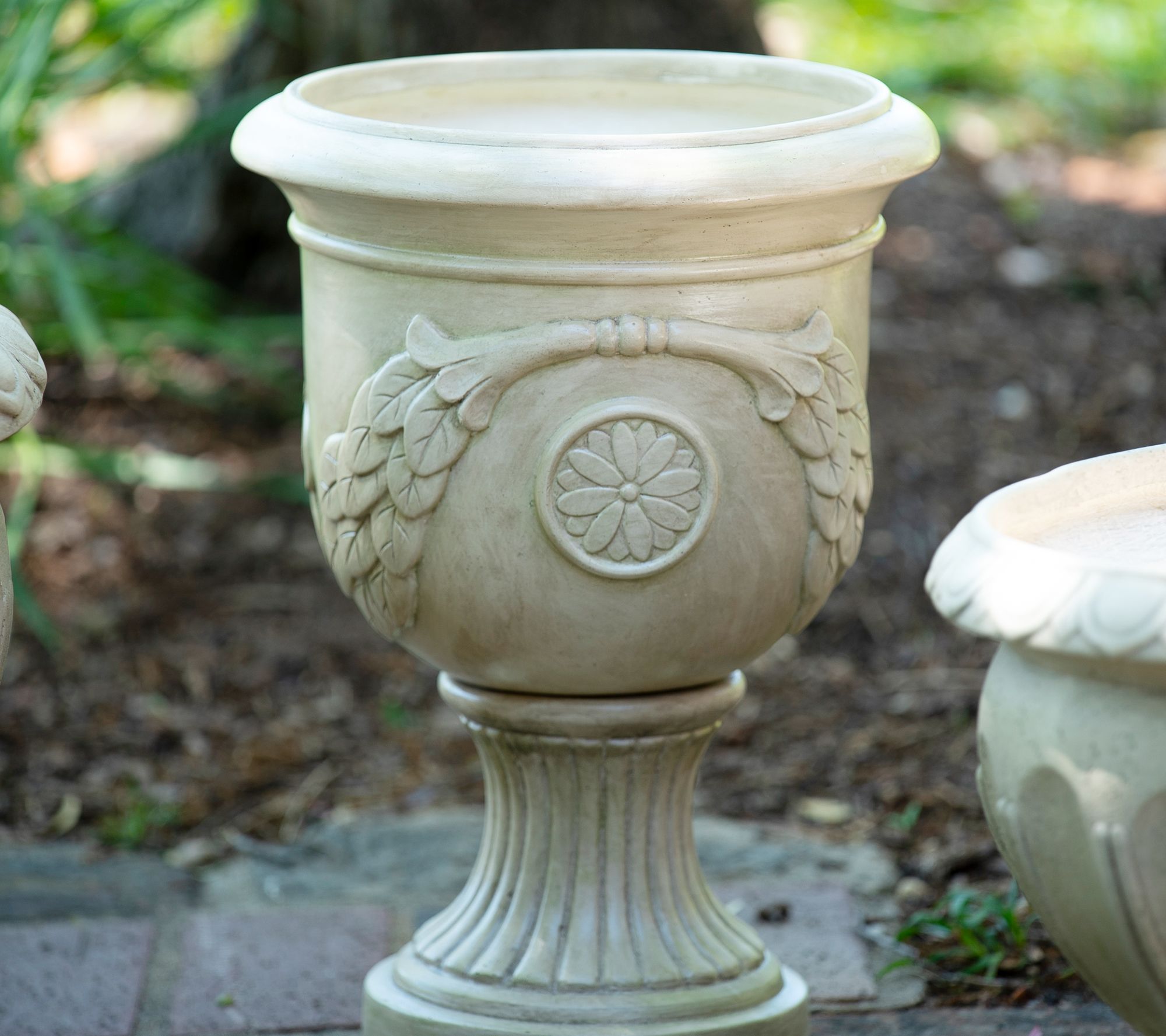 "As Is" 18" English Garden Planter Urn by Linda Vater
