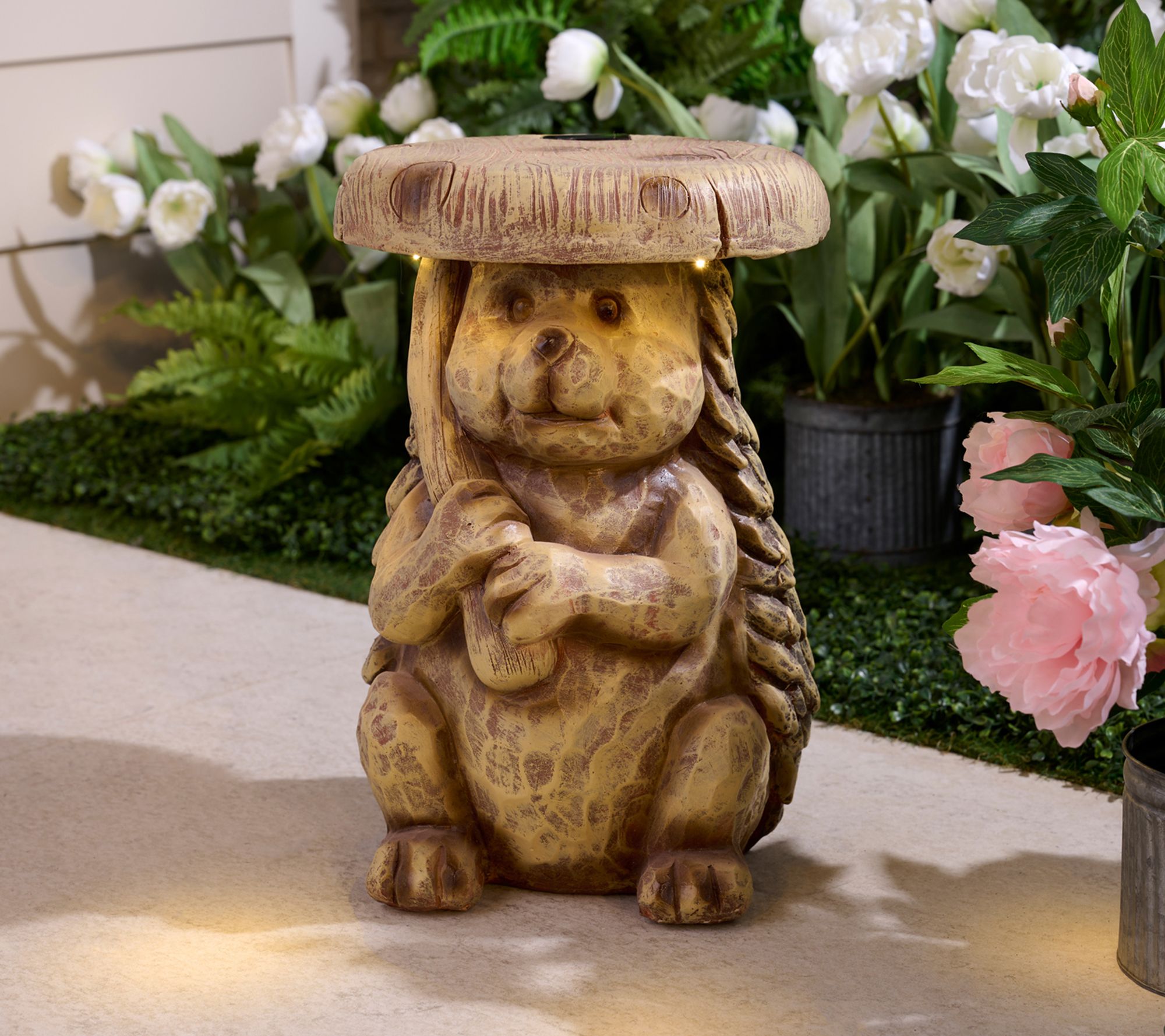 "As Is" Jennings Solar Garden Character Wood Effect Table