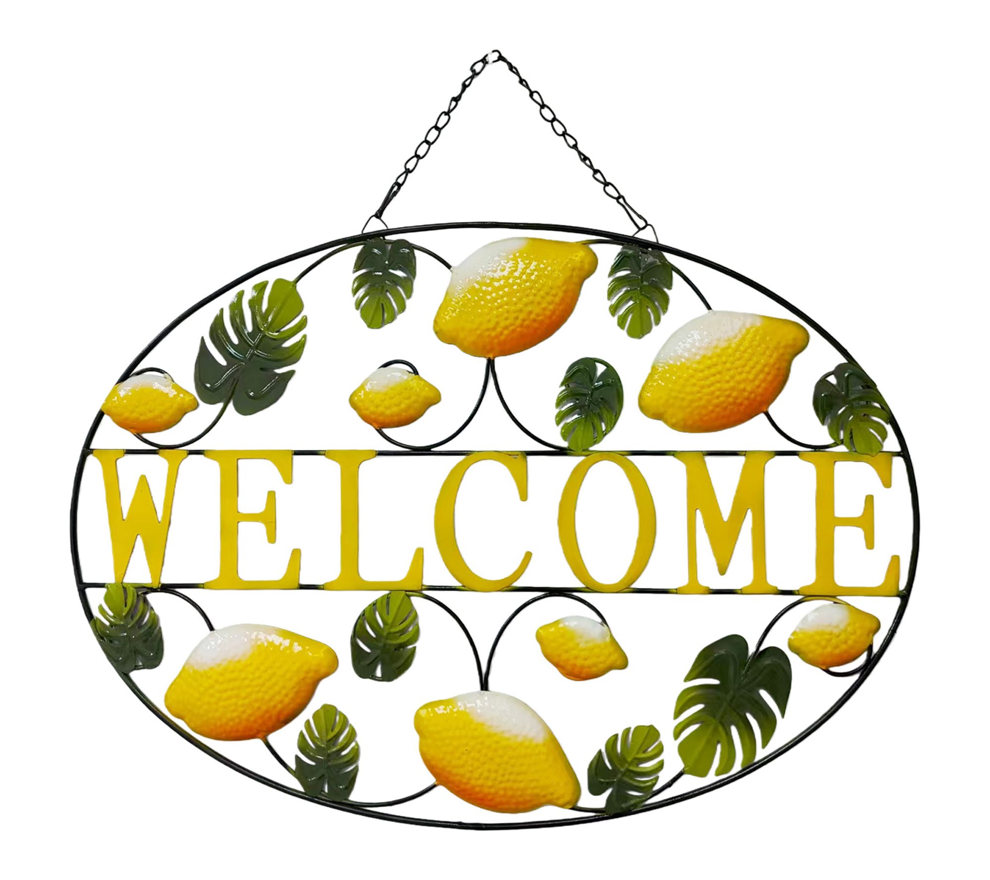 Temp-tations 24" Wide and 17" Tall Metal Welcome Sign