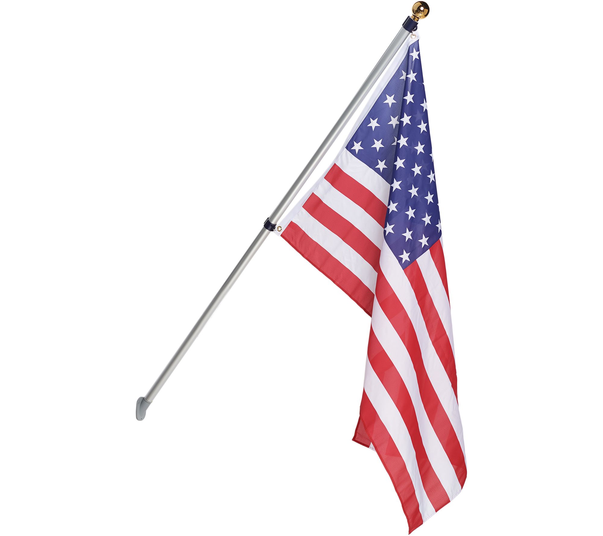 American Pride Tangle Free 6-1/2 Foot Flagpole with American Flag - QVC.com