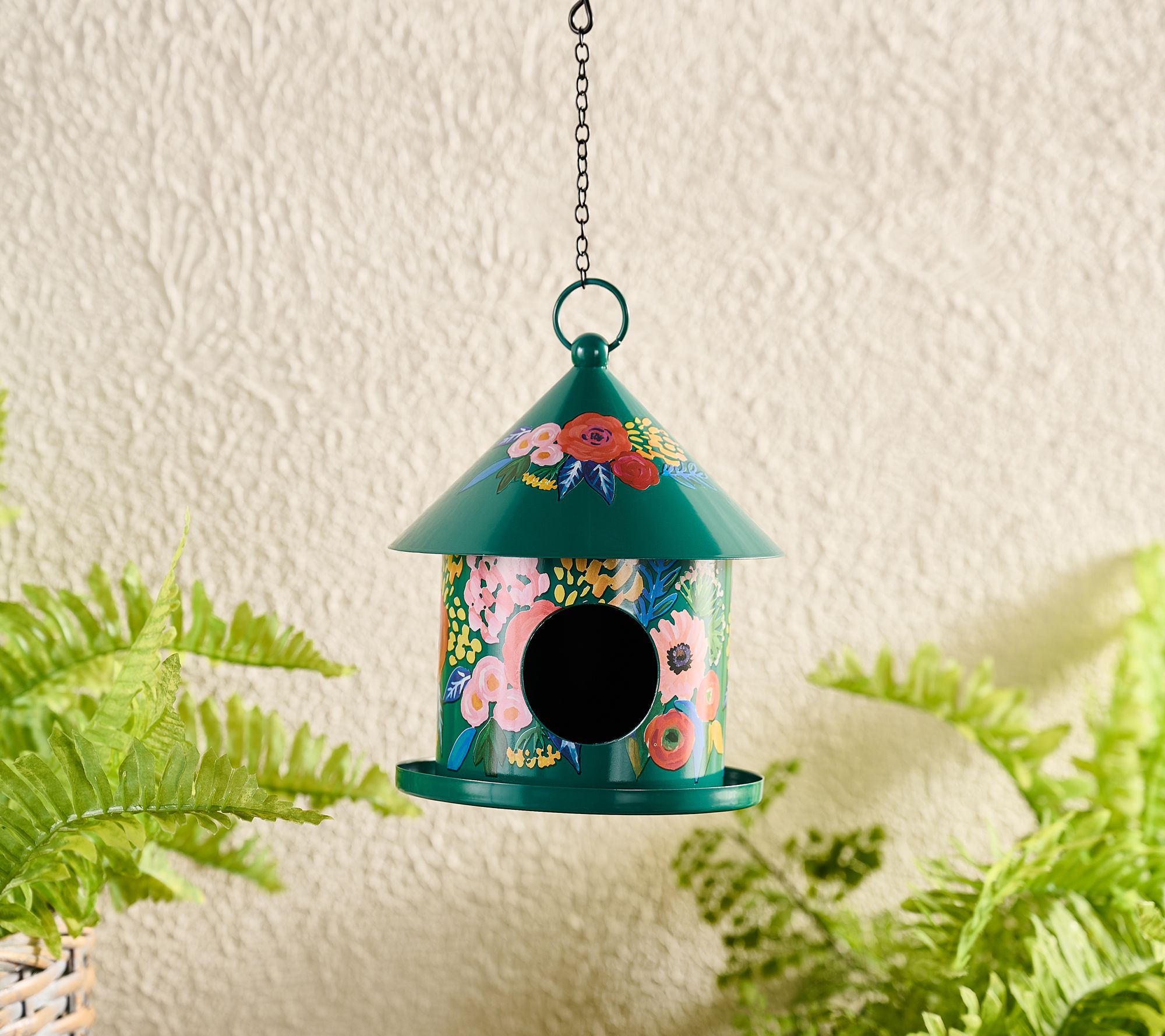 Marigold Floral Metal Hanging Bird House