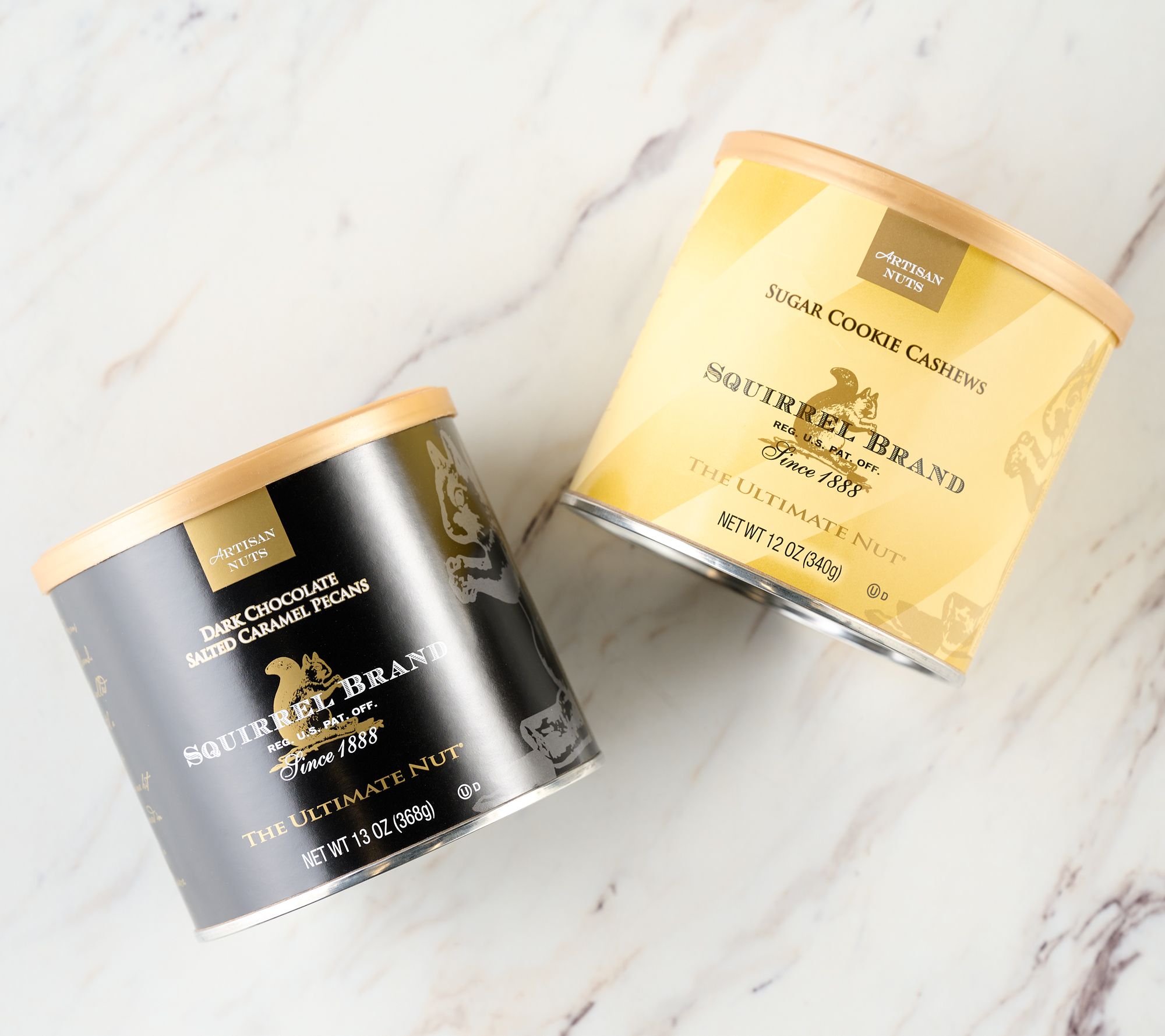 Squirrel Brand 2 Jars Sugar Cookie Cashews & Salted Caramel Pecans