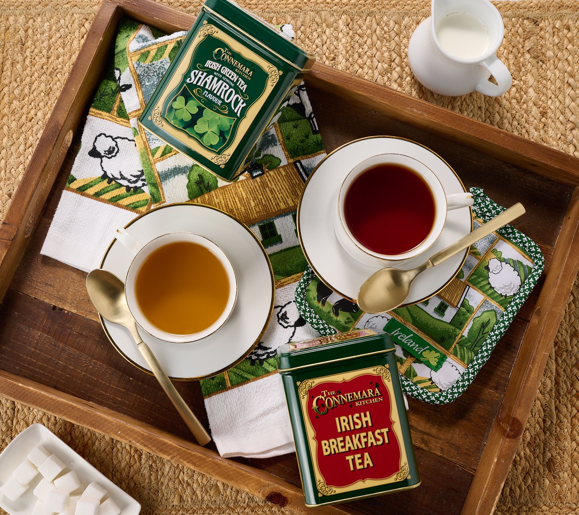  Connemara Kitchen Irish Countryside 100-ct Tea Bags With Tea Towel - M134336