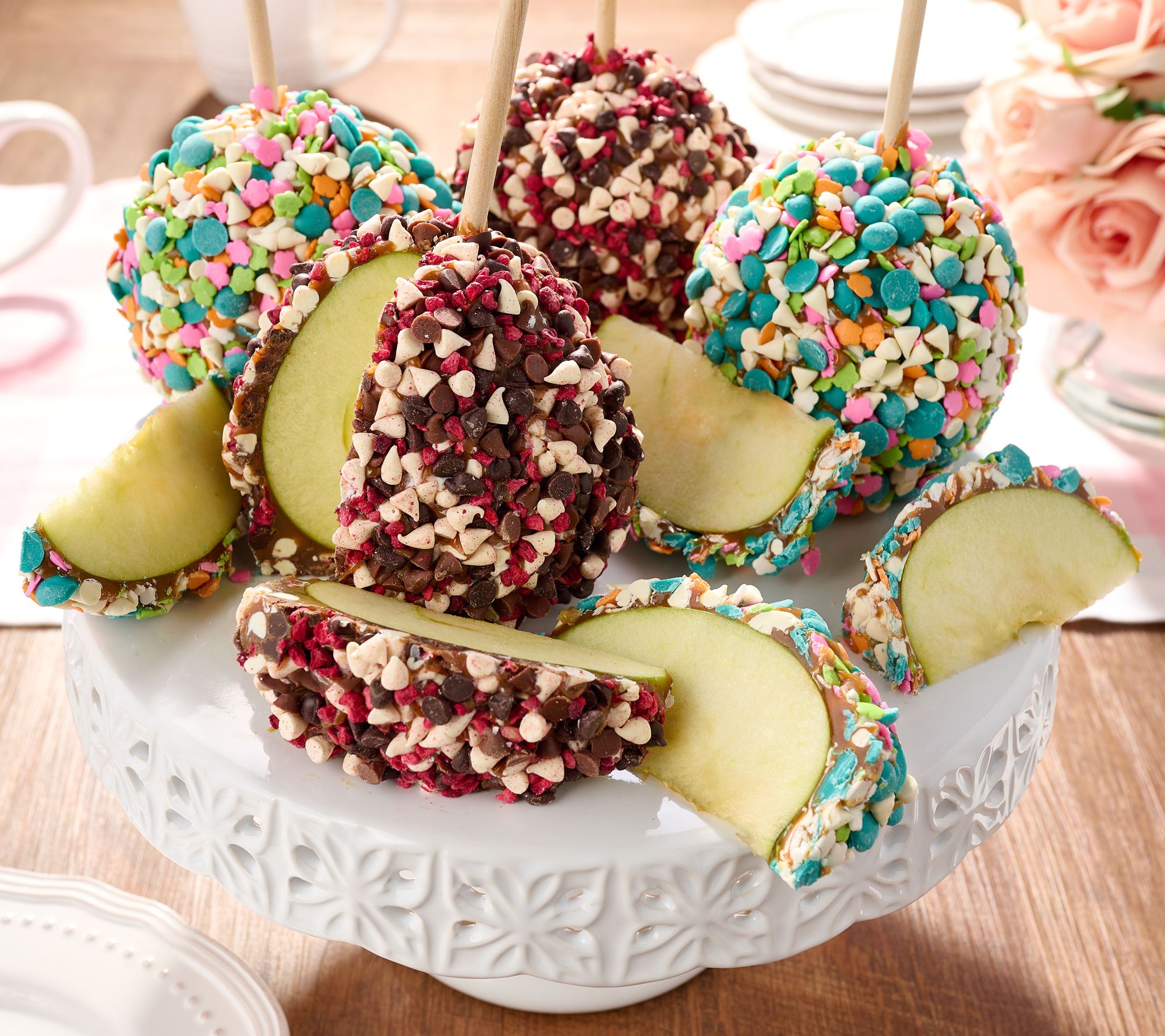 Mrs. Prindables 6pc Spring Large Caramel Apples Assortment