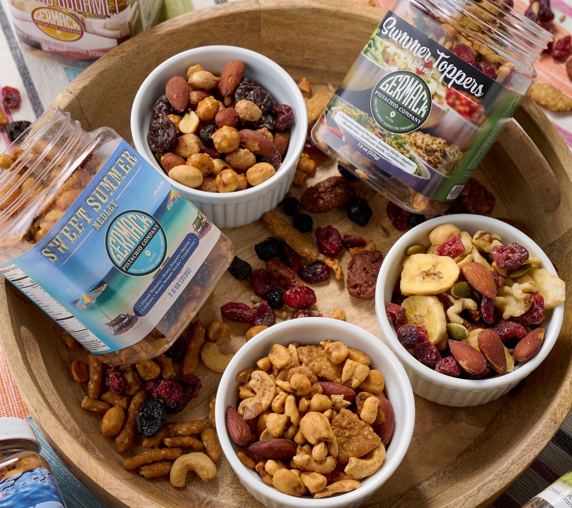  Germack (5) Mini Jars Summer Assortment of Nut Mixes