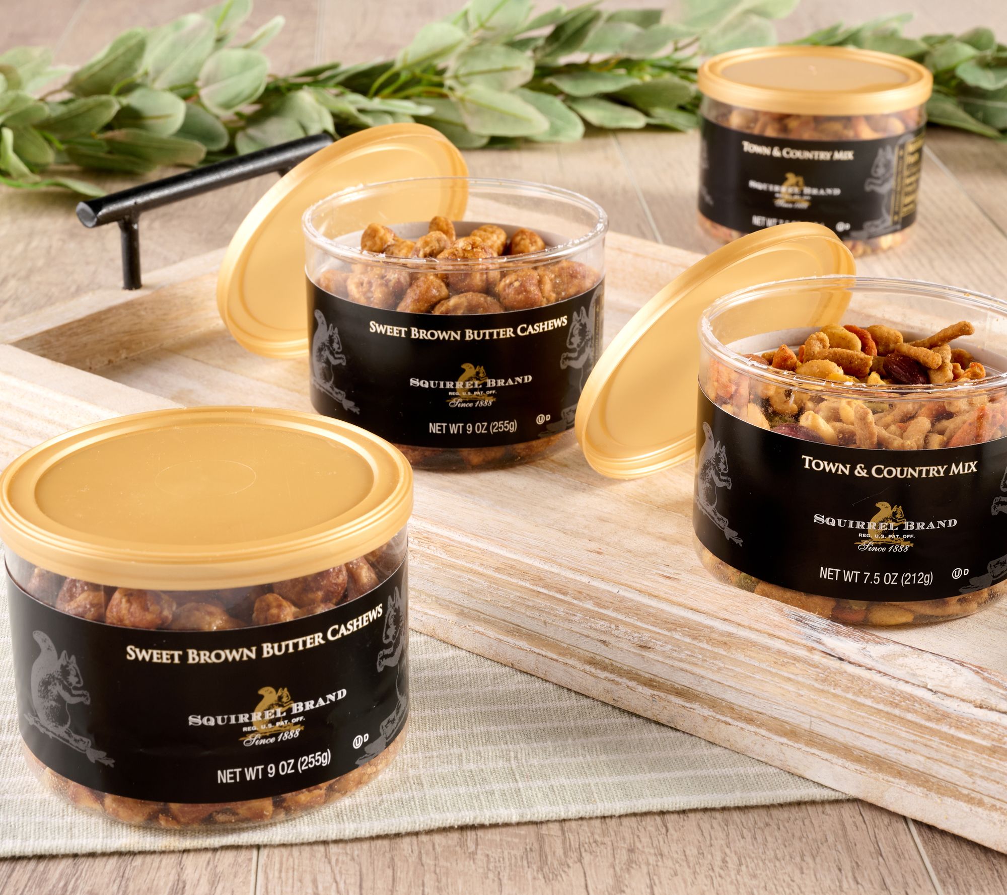  Squirrel Brand (4) Jar Set Sweet Brown Butter & Town & Country