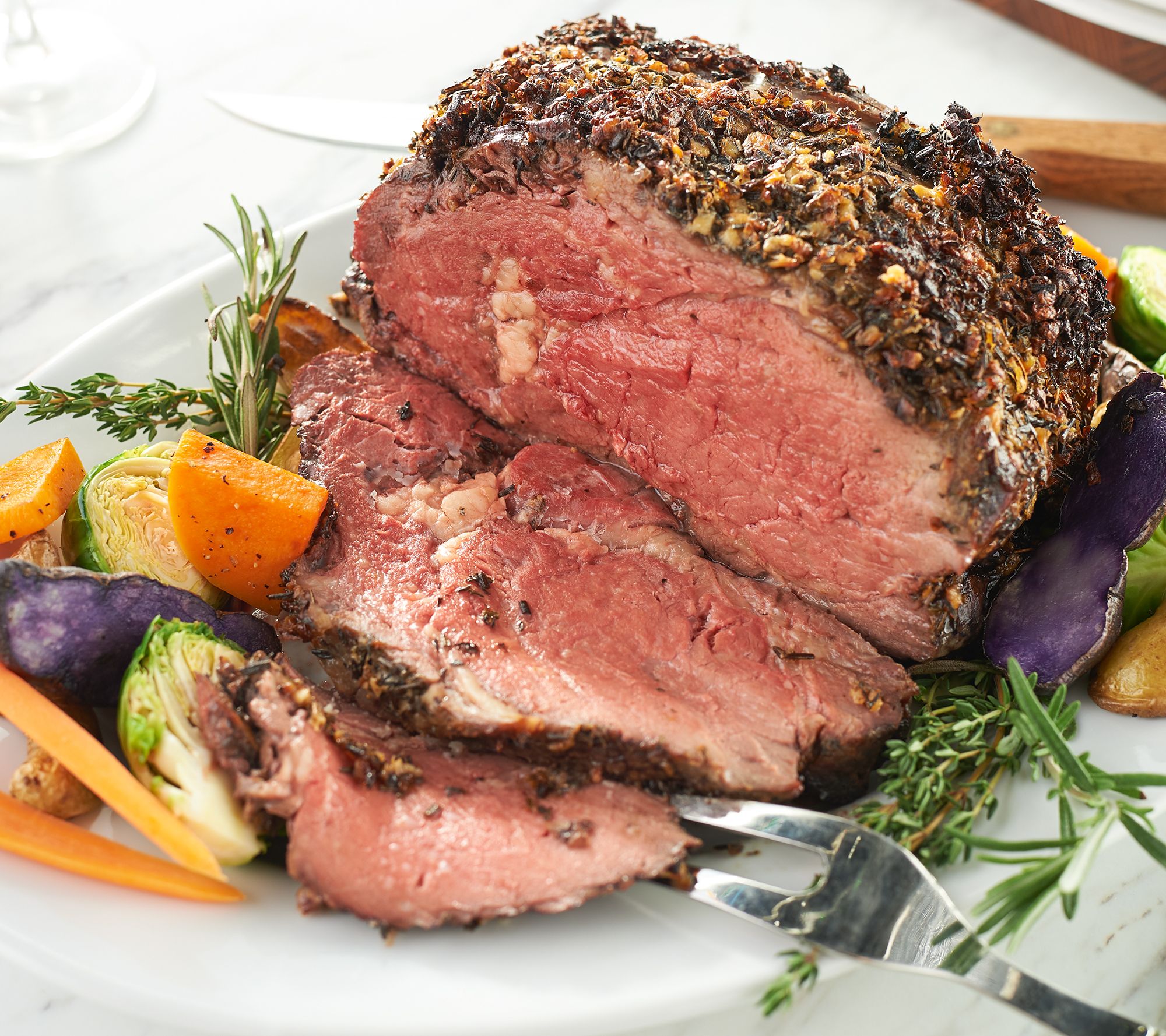 Rastelli Market Fresh 4-lb Black Angus Prime Rib with Butter - QVC.com