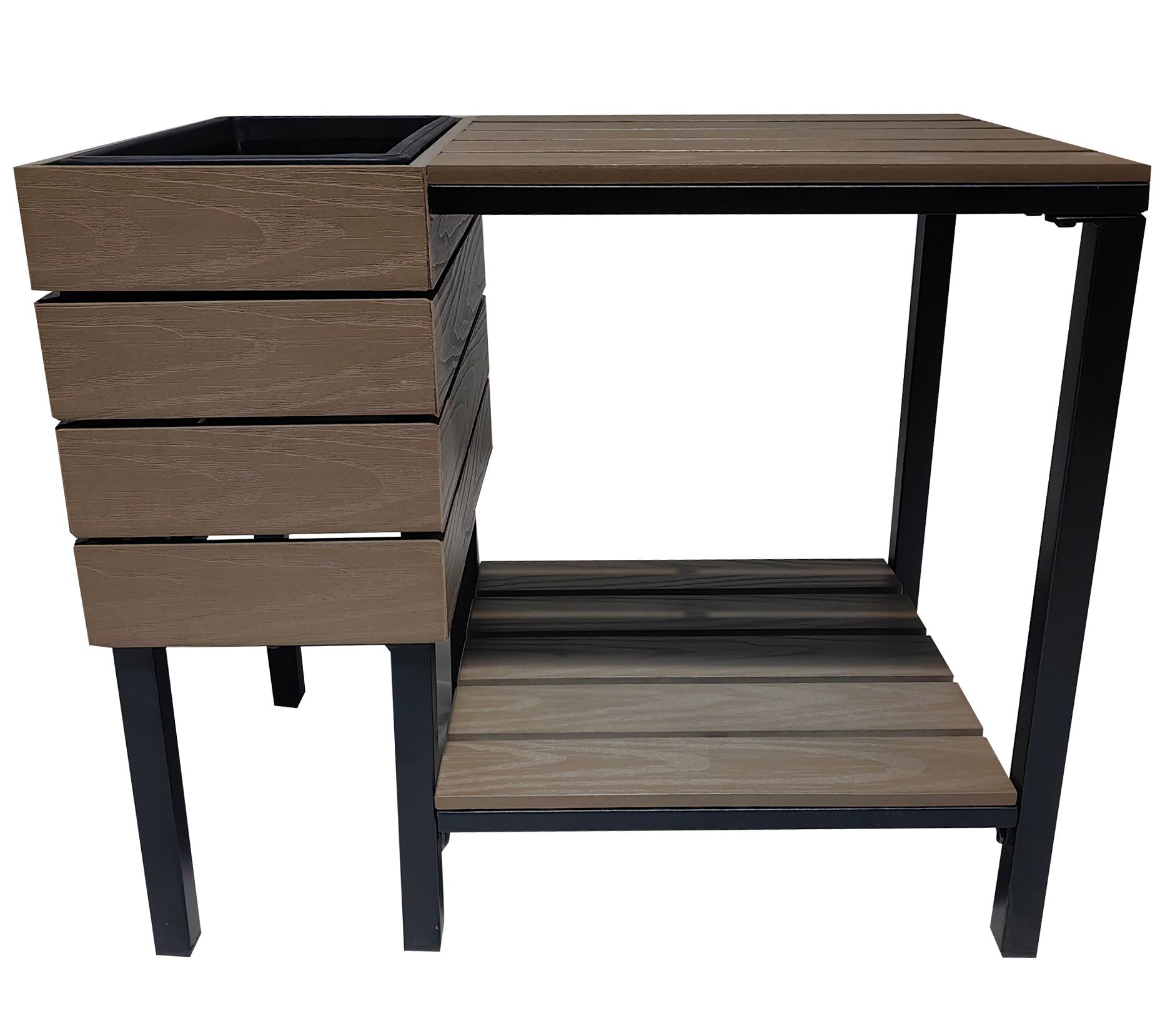 人文 #OUTDOOR Deko Living 36 in. Rectangular Outdoor Steel Wood-Burning