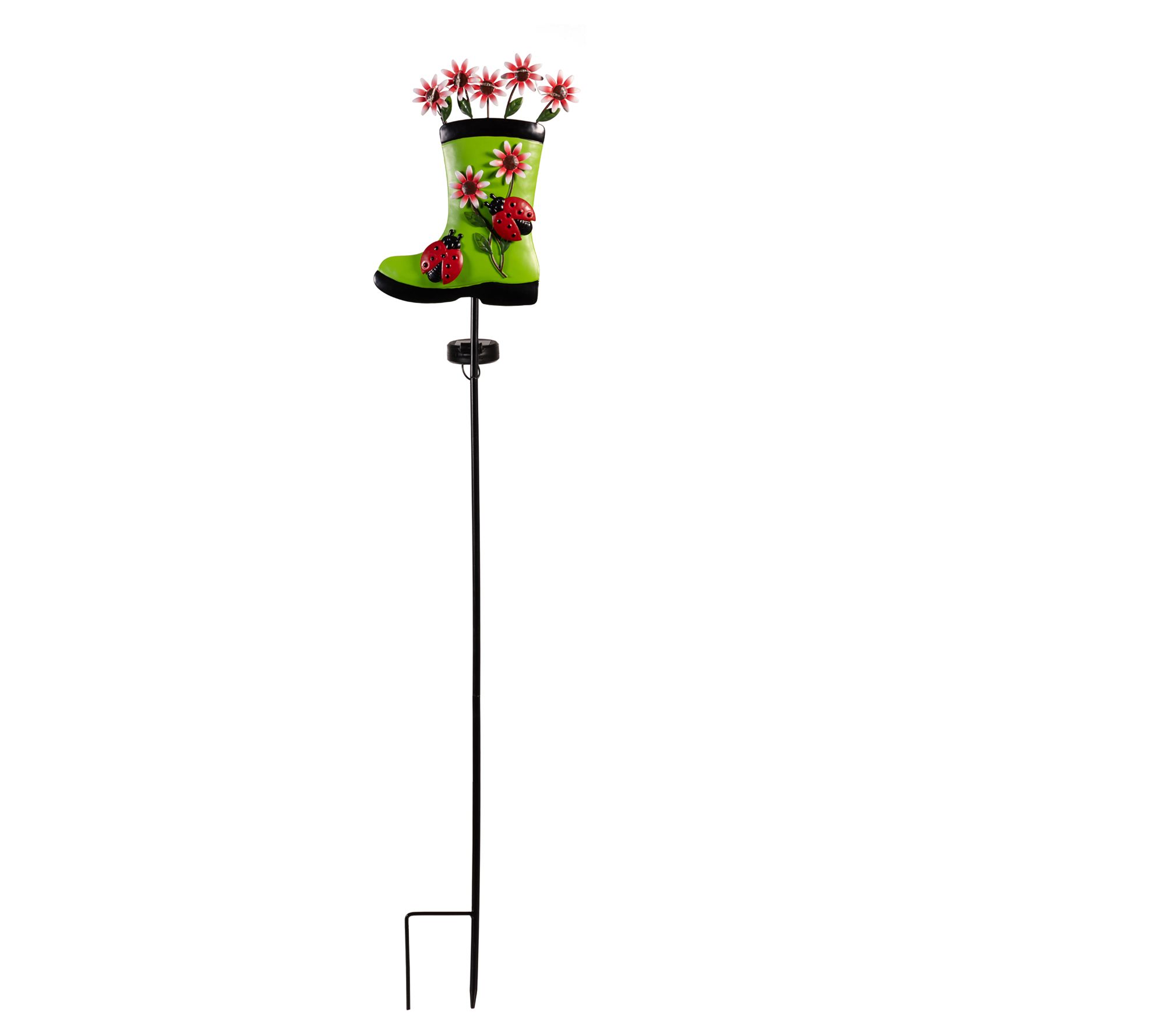 "As Is" Plow & Hearth Rainboot Solar Garden Stake