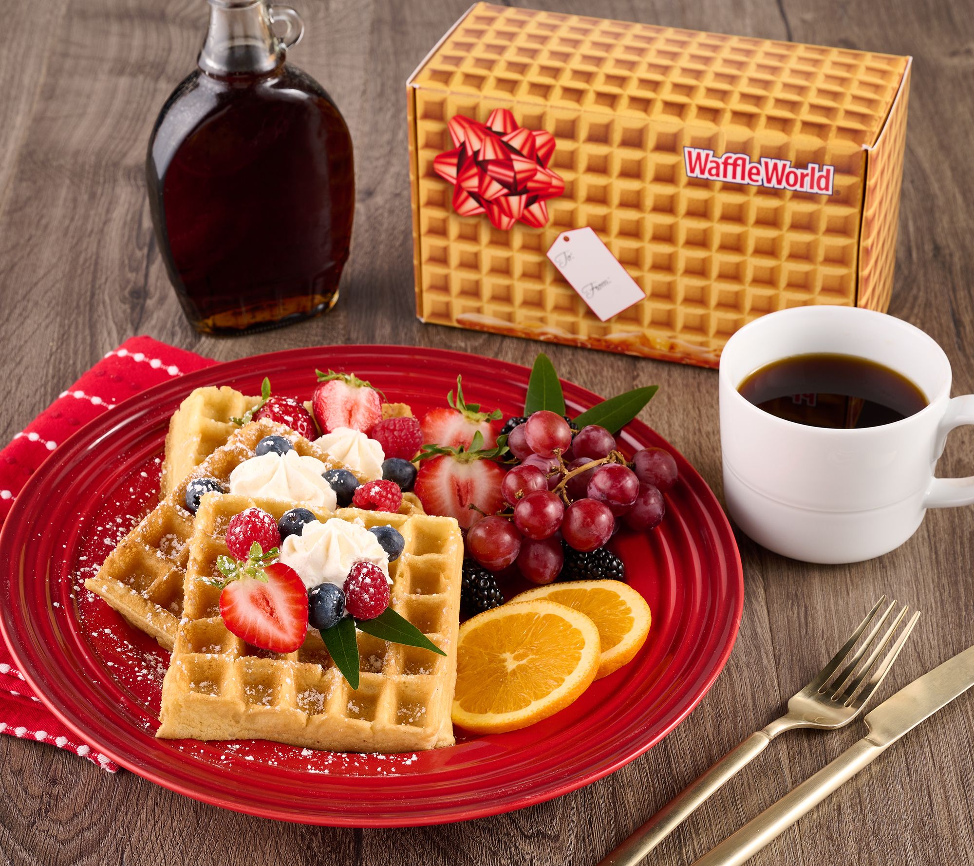 Waffle World (6) 6oz. Gourment Waffle and Pancake Gift Box