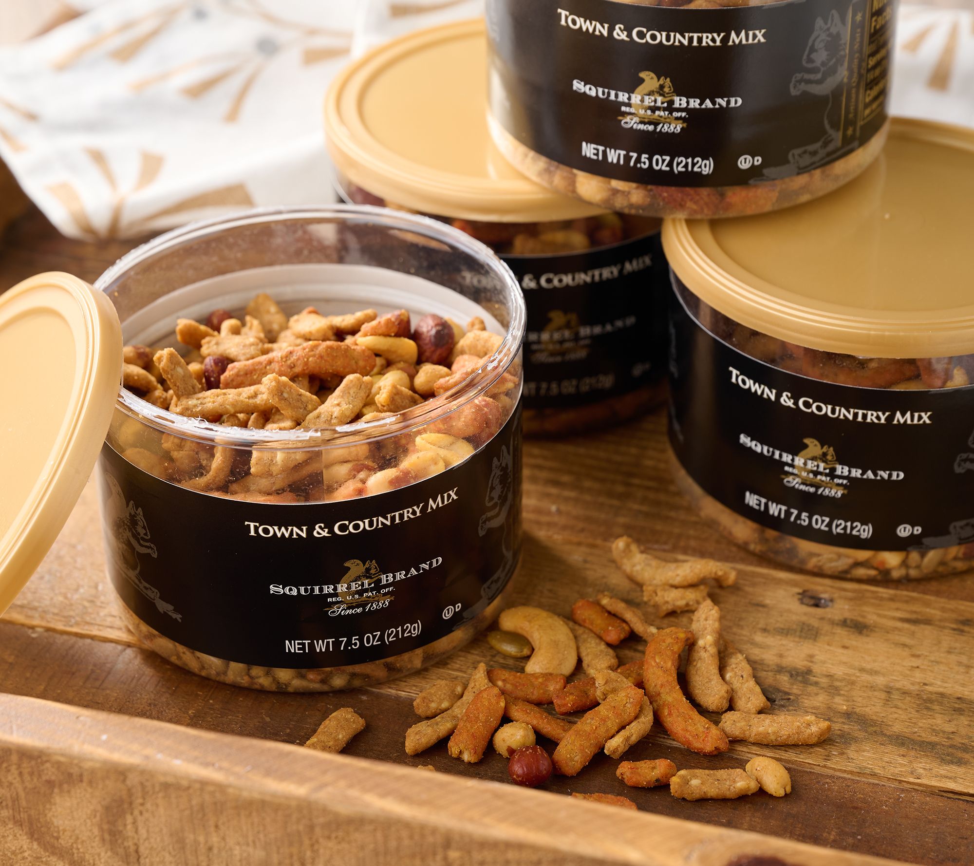 Squirrel Brand (4) 7.5oz Jars of Original Town & Country Mix