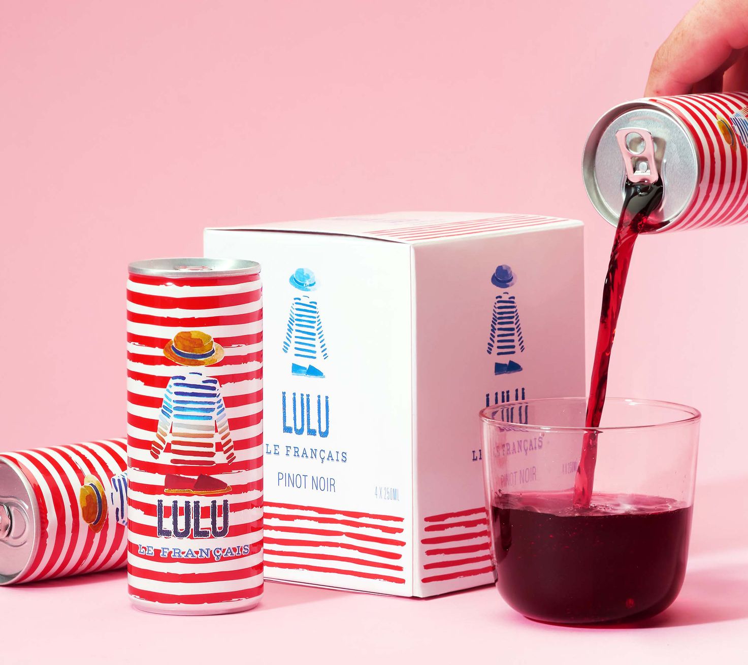 Wine Insiders 4Pack Lulu Le Francais Canned Pinot Noir