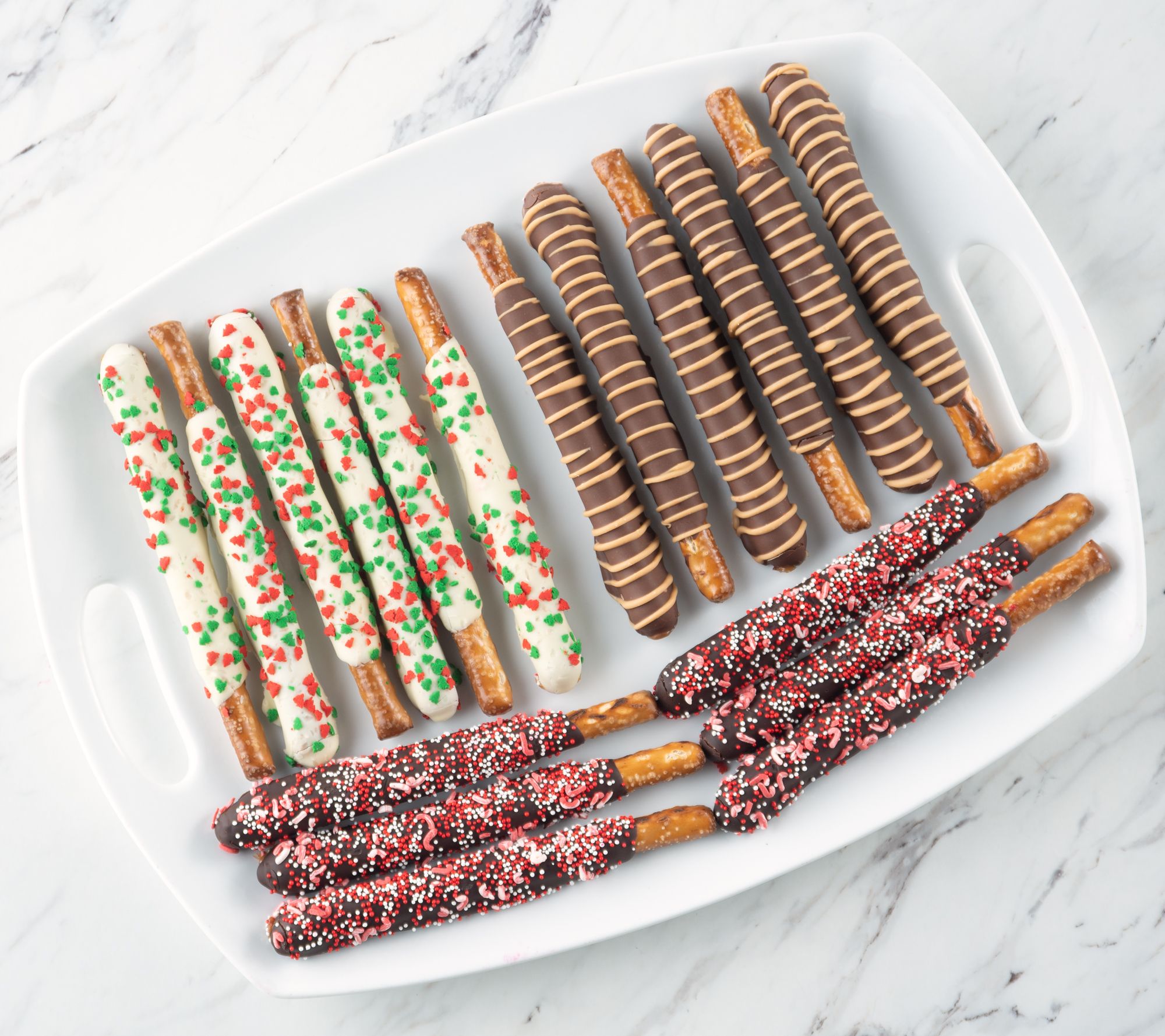 (QVC) Mrs.Prindable's 18pc Caramel & Chocolate Pretzels with Holiday