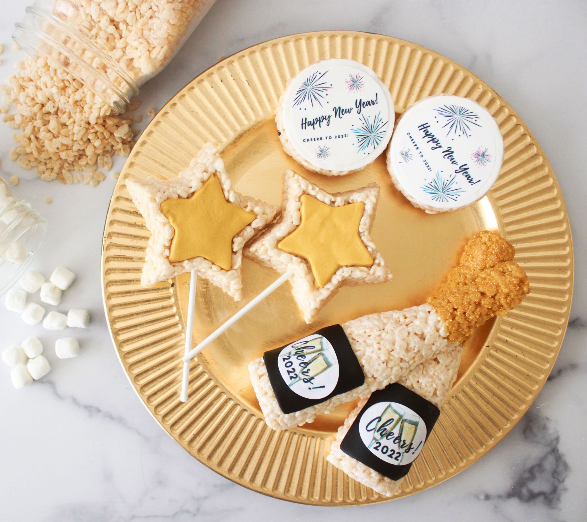 Creative Crispies 6-Piece Assorted New Years Treats