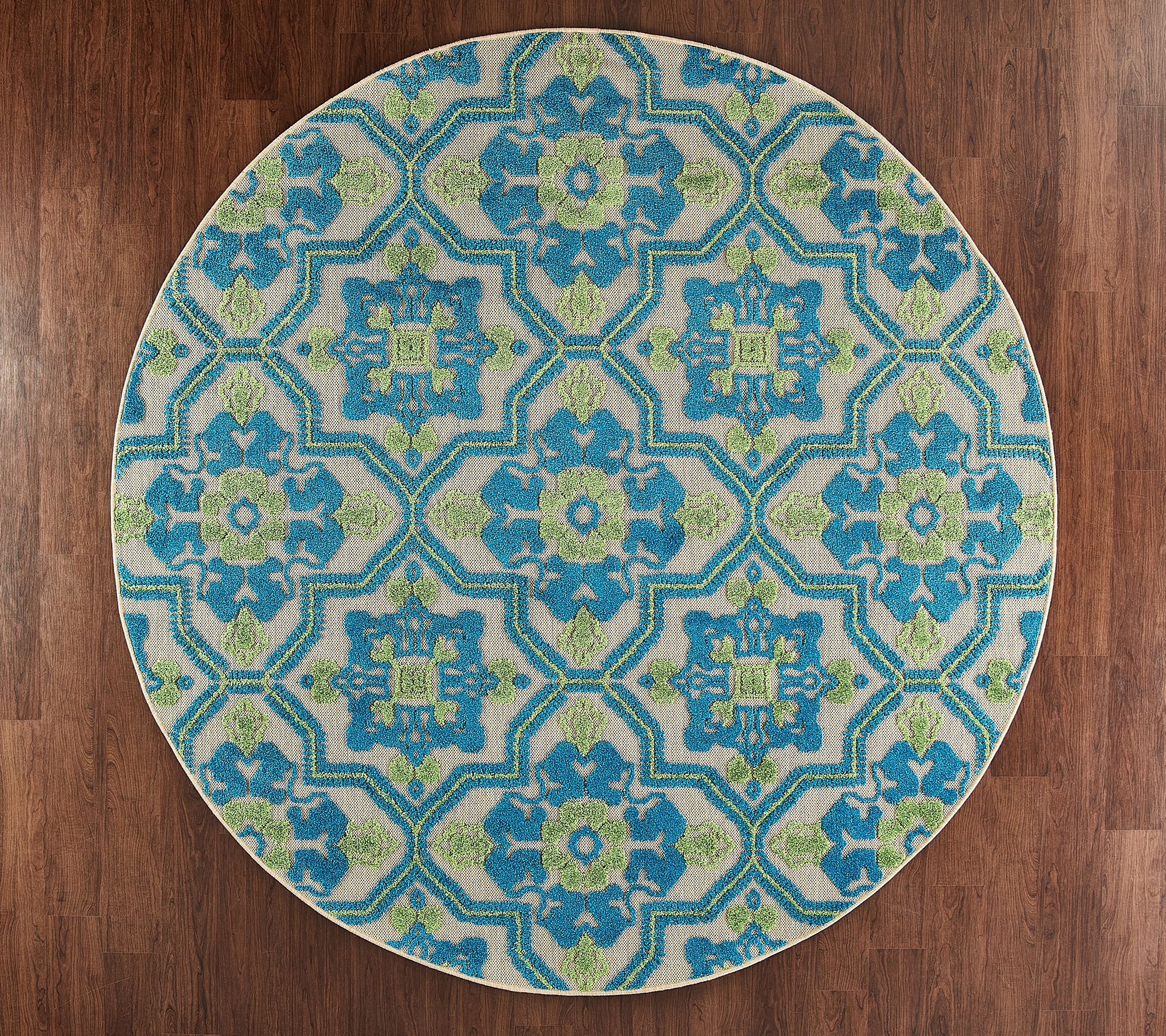 Ultimate Innovations 94" Round Laguna Beach In/Outdoor Rug