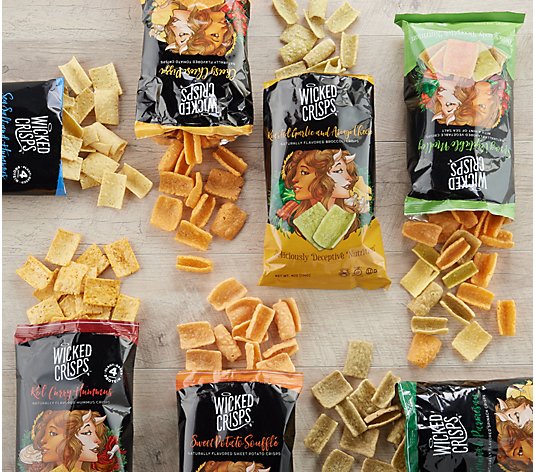 Wicked Crisp (7) 4-oz Bags Flavored Baked Chip Sampler