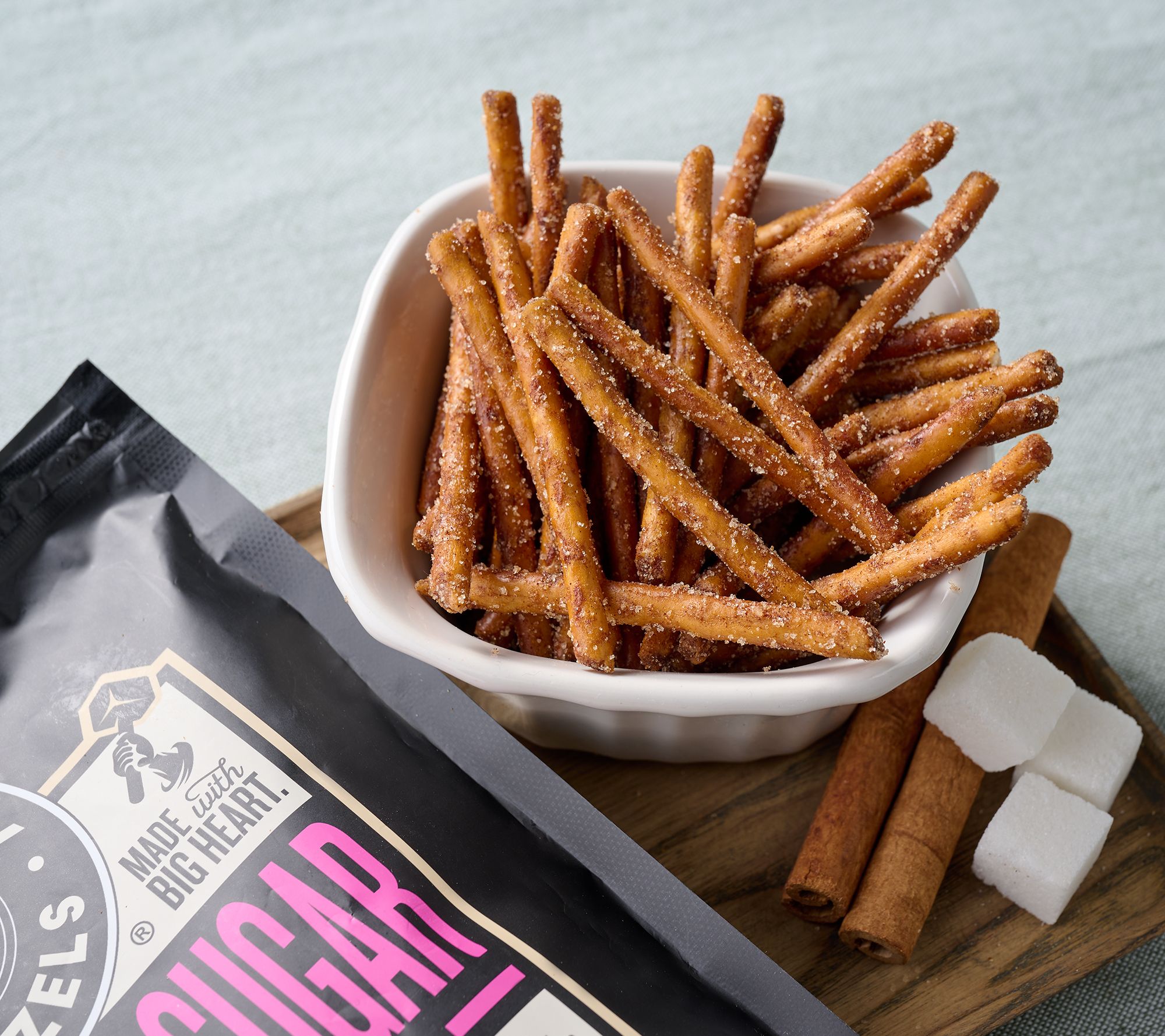 Pop Daddy (6) 7.5 oz Bags Gourmet Seasoned Pretzel Sticks 