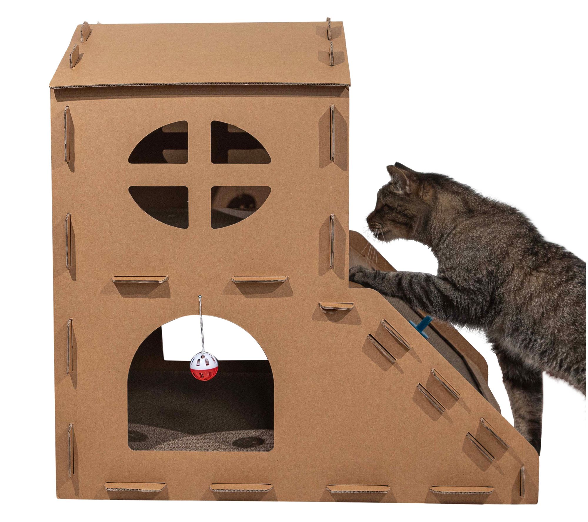Petmaker Multi-Level Cat House with ScratchingPads and Toys