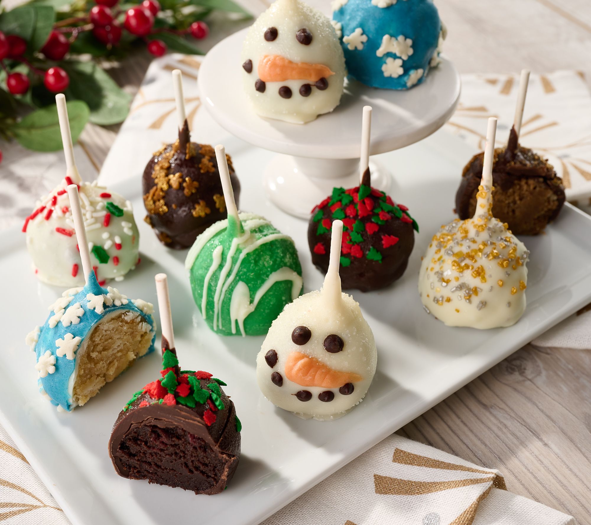 SH 11/4 Maryellen's Cakepops Set of (2) 10 pc Holiday Assort.