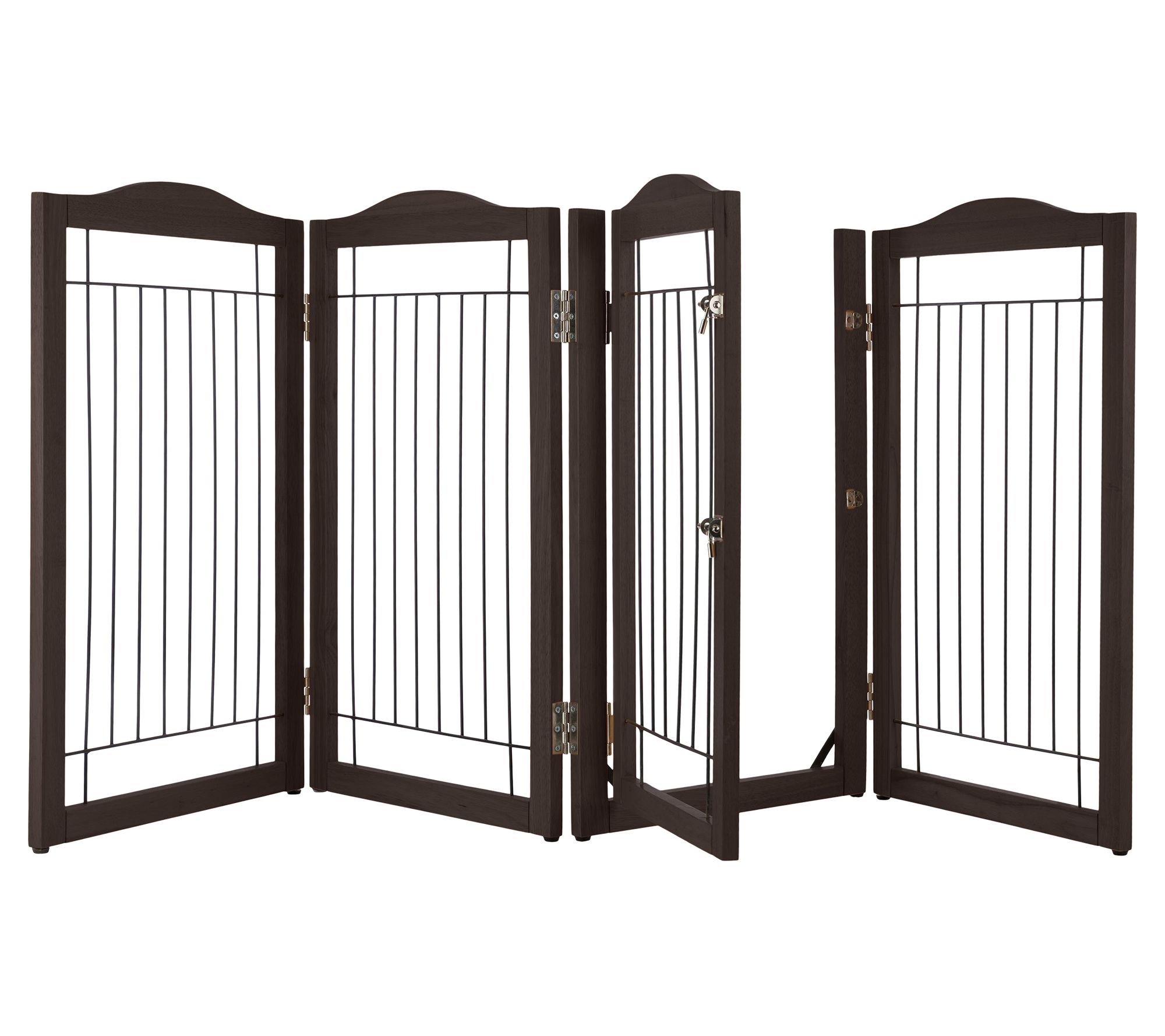 PETMAKER Freestanding Dog Gate 4-Panel Foldable  Fence