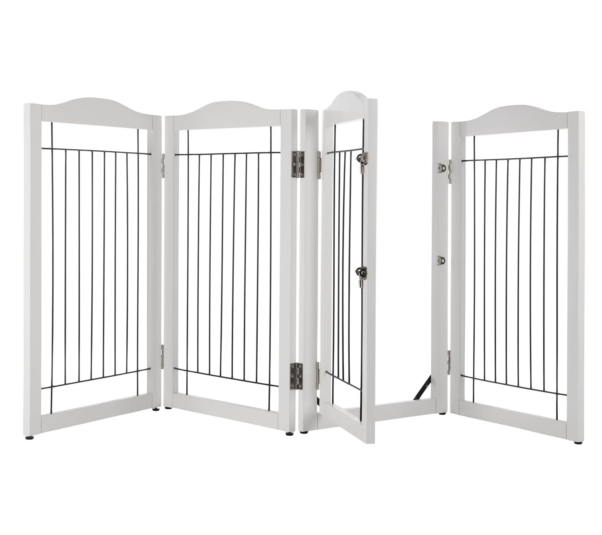 PETMAKER Freestanding Dog Gate 4-Panel FoldableFence