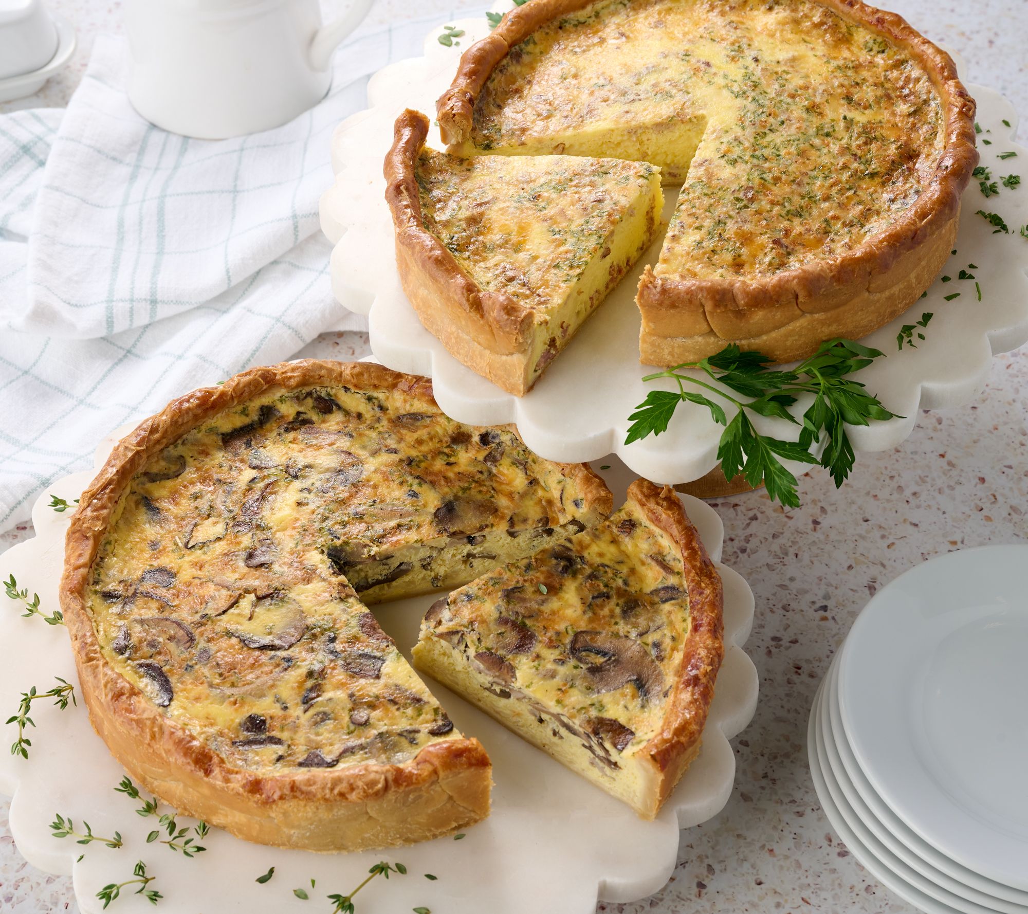 ANEU Kitchens (2) 3.5lb Quiche In Choice of Flavors