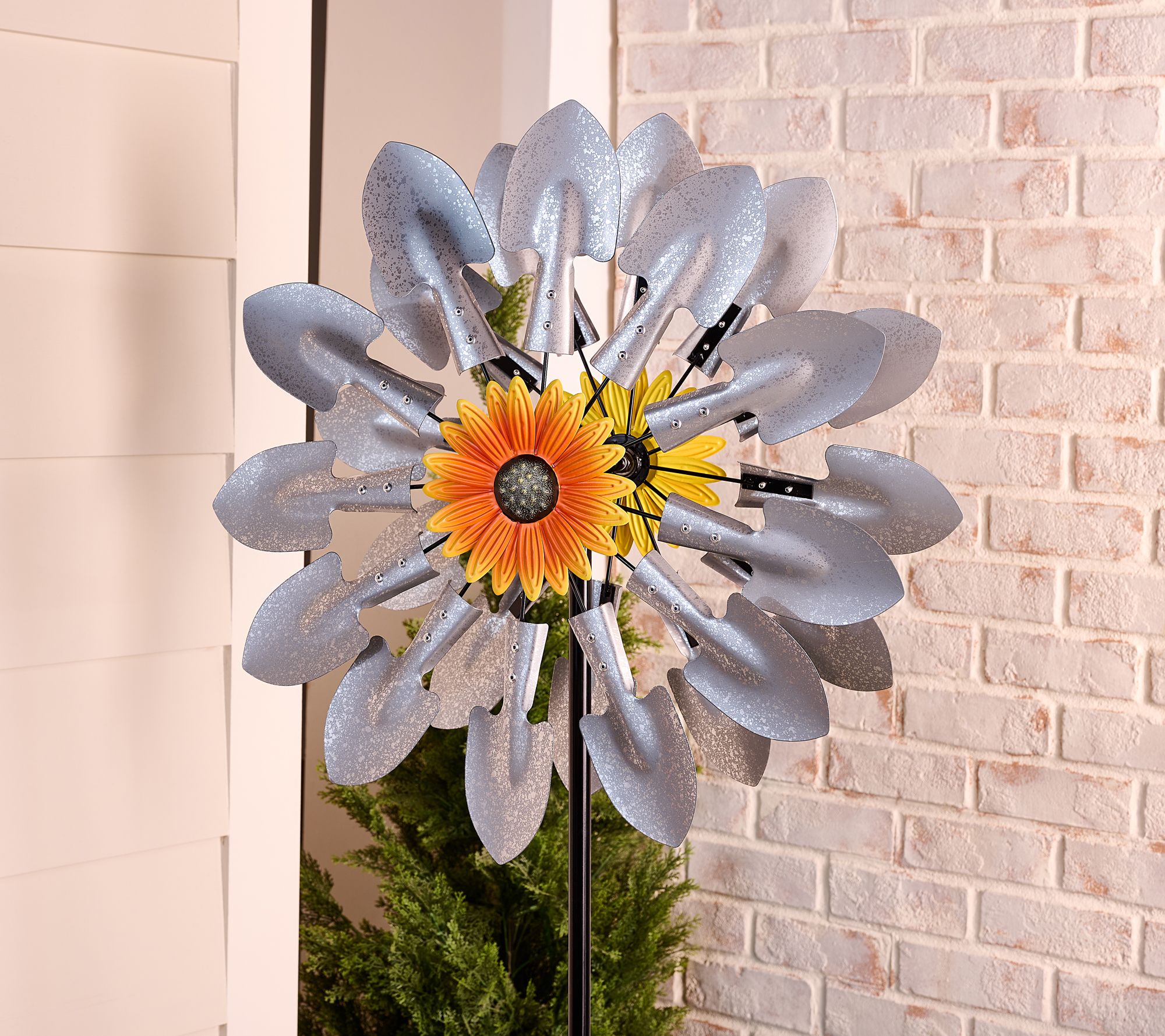 "As Is" Girl Next Door 75" Tall Garden Trowel Wind Spinner