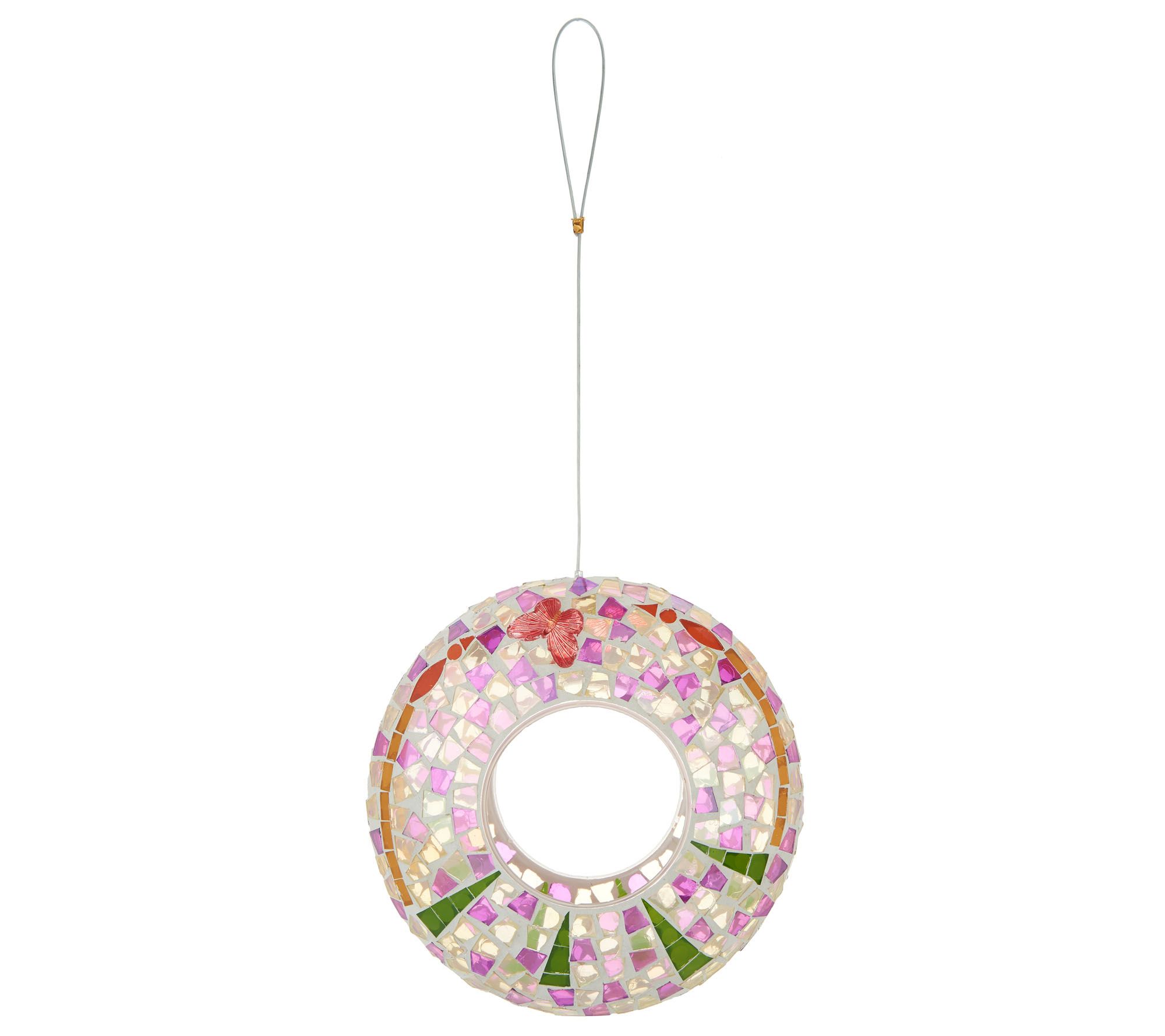 Glass Mosaic Fly Thru Circle Birdfeeder By Evergreen Page 1