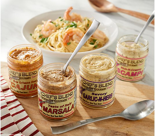 Ontwapening native Ontslag Chef's Blend (4) 9-oz Jars of Spoon On Gourmet Spreads - QVC.com