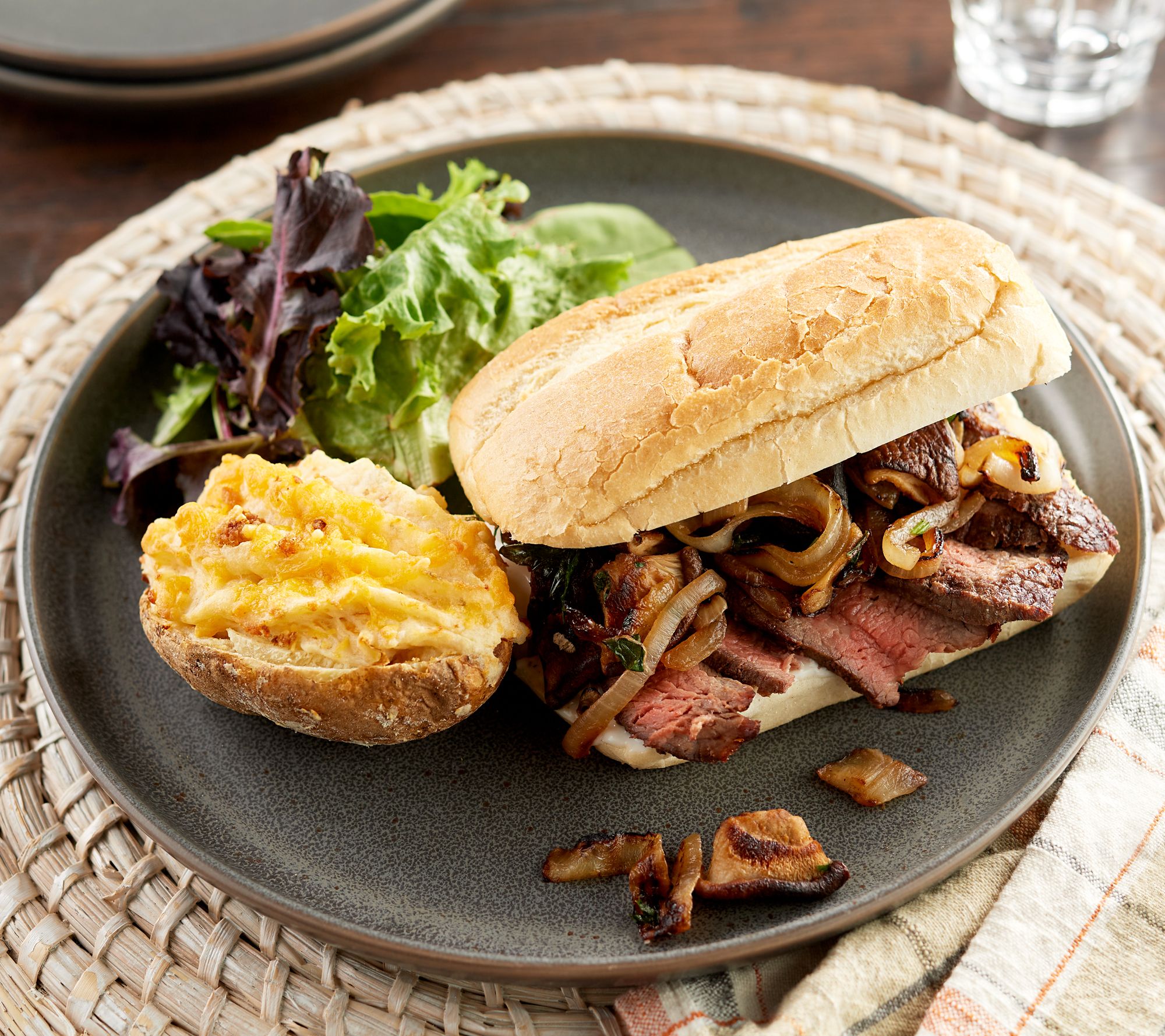 Kansas City Steak Co. (10) 4-oz Sandwich Steaks & (10) 5-oz Potatoes