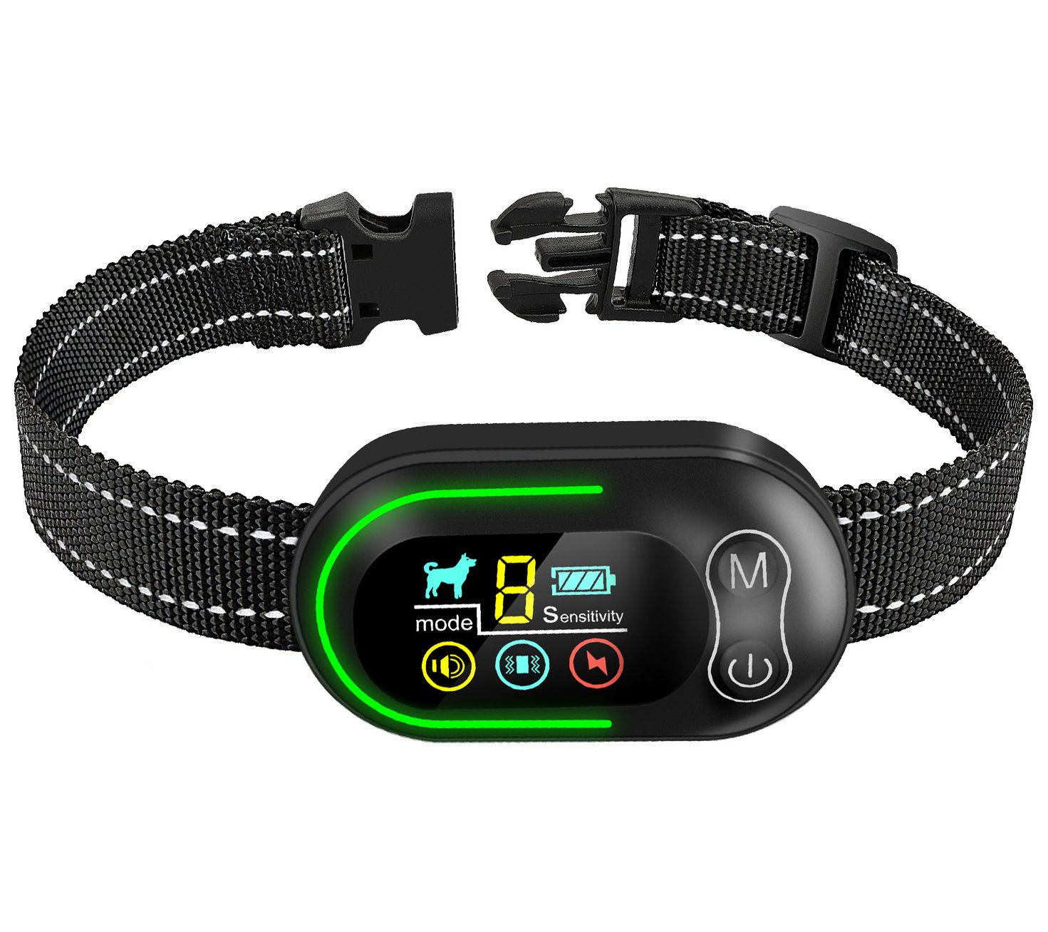 Pet Life Digi-Bark LED 5-Level Anti-Bark Collar